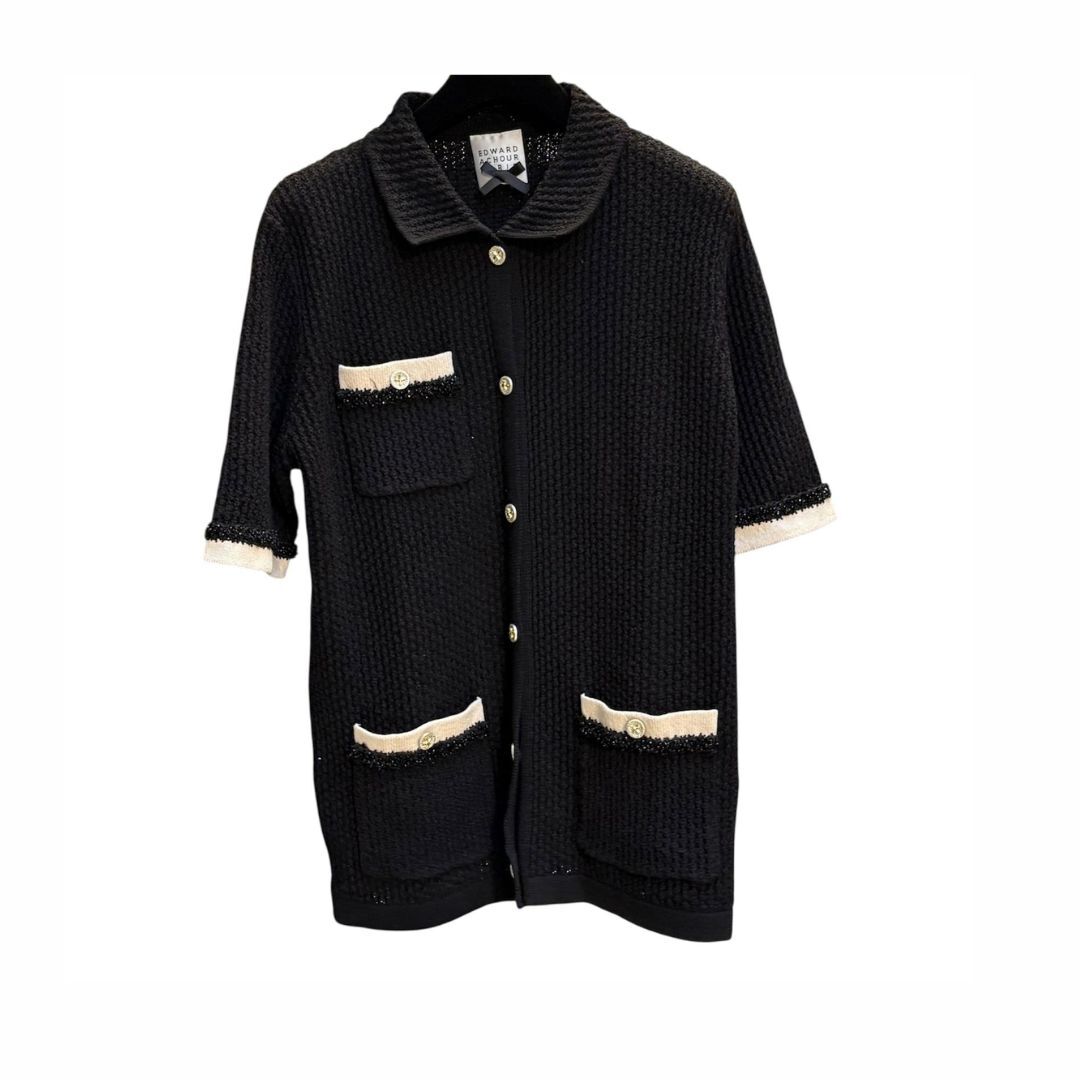 1EA0408-039 [EDWARD ACHOUR] Cardigan Black #101515/1095 (EU)