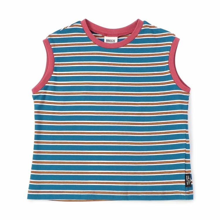 日本 90-140 復古印花條紋背心 10色