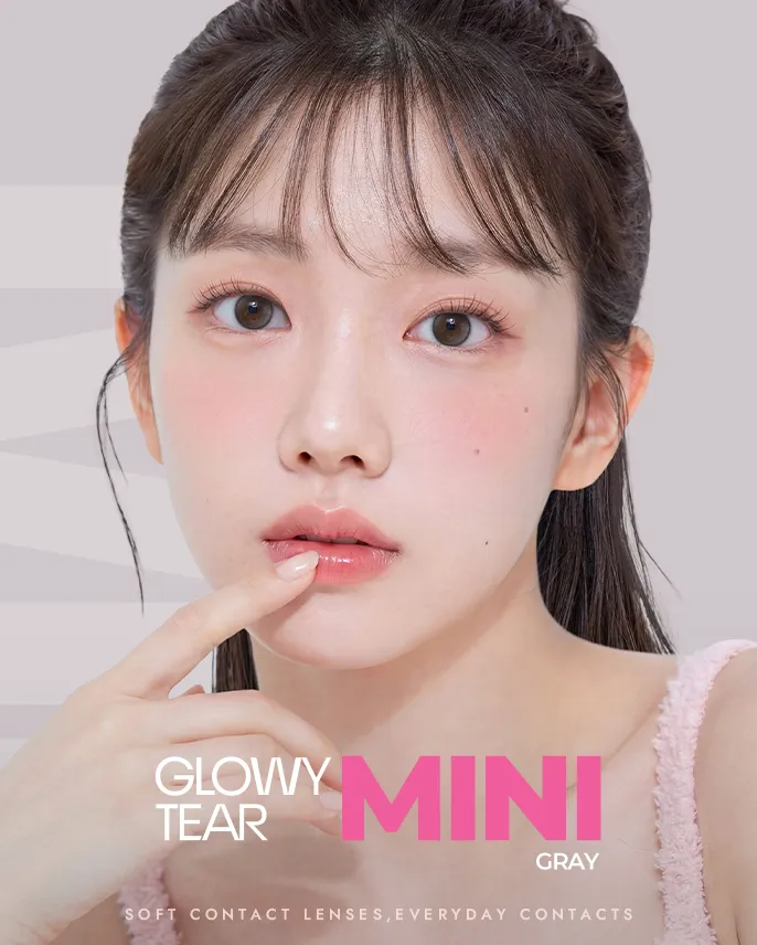 [月拋] OLENS Glowy Tear Mini 1 Month Gray｜月拋彩妝隱形眼鏡｜每盒2片