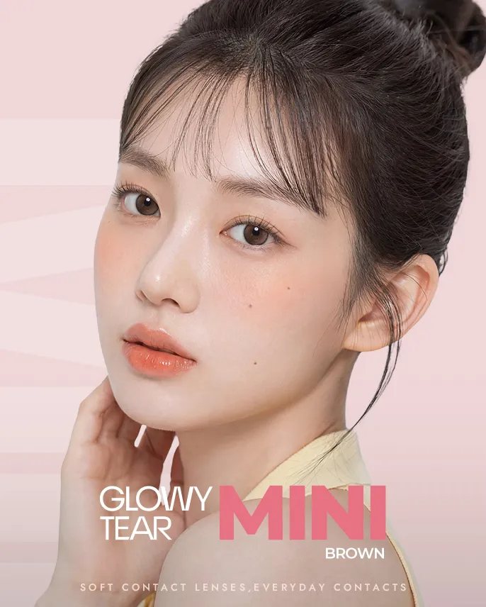 [月拋] OLENS Glowy Tear Mini 1 Month Brown｜月拋彩妝隱形眼鏡｜每盒2片