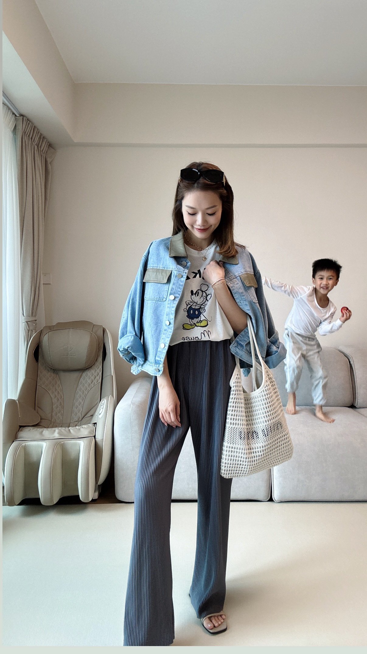 百摺紋直腳Pants