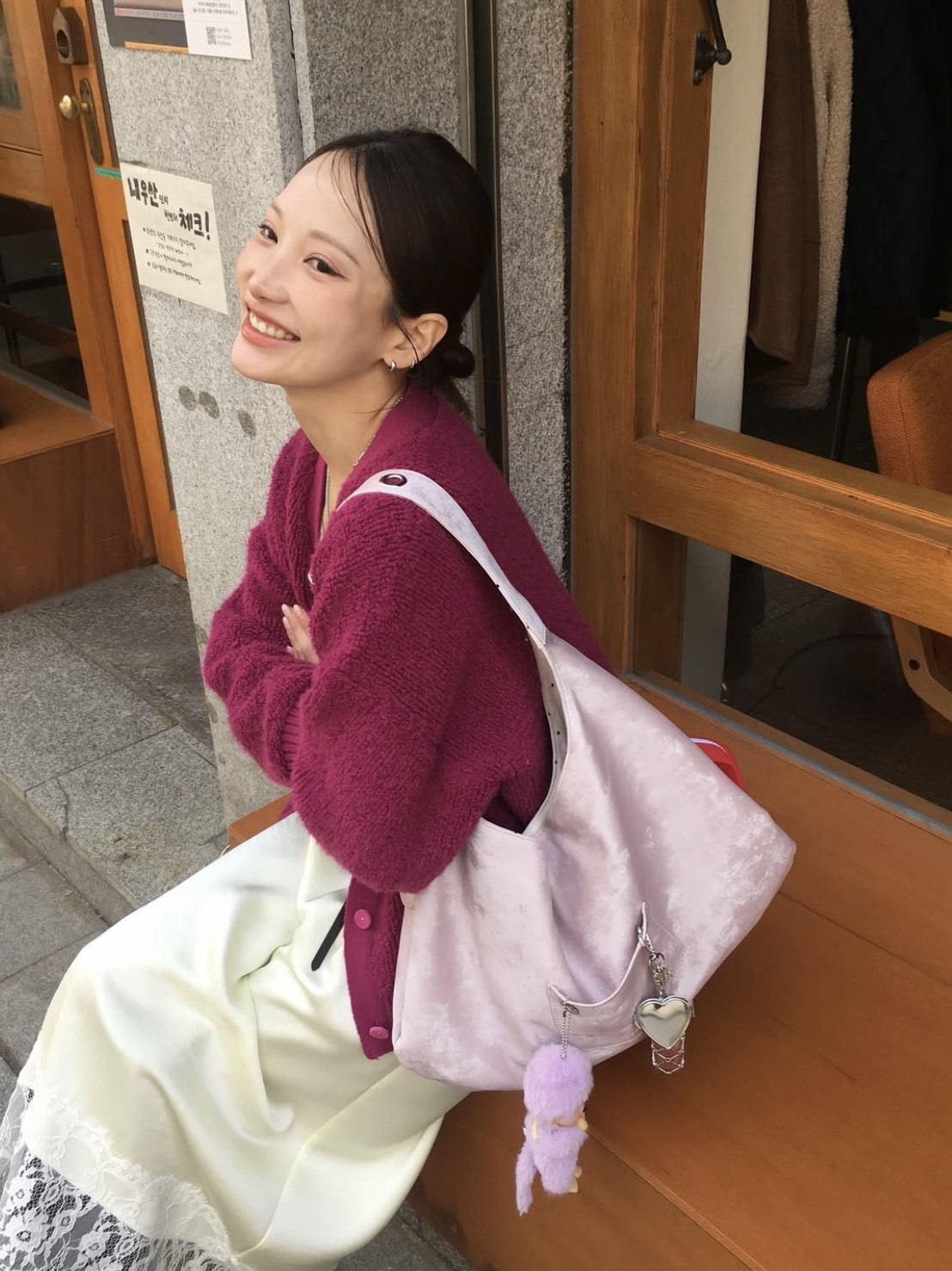 LETERIE 棉花糖白波點雙面單肩包 三色