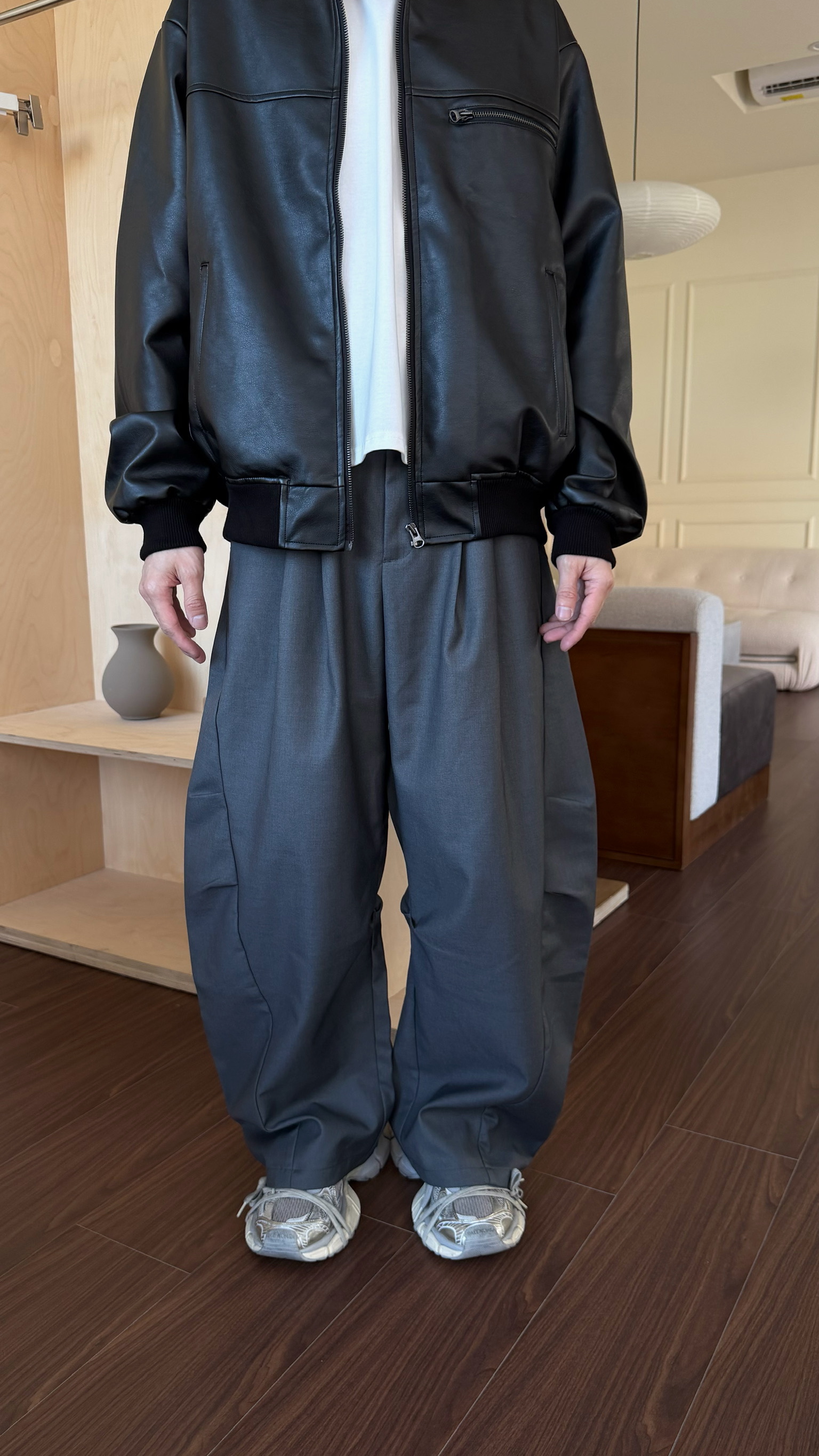 弧線後鬆緊西裝褲☝🏻