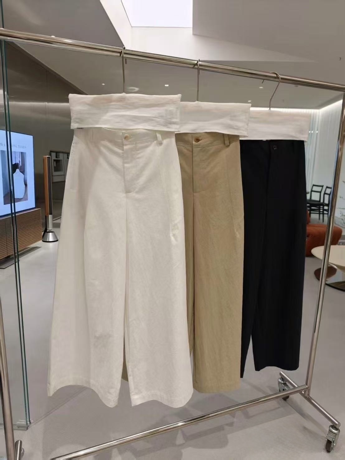 900 高腰直筒棉感休閒褲