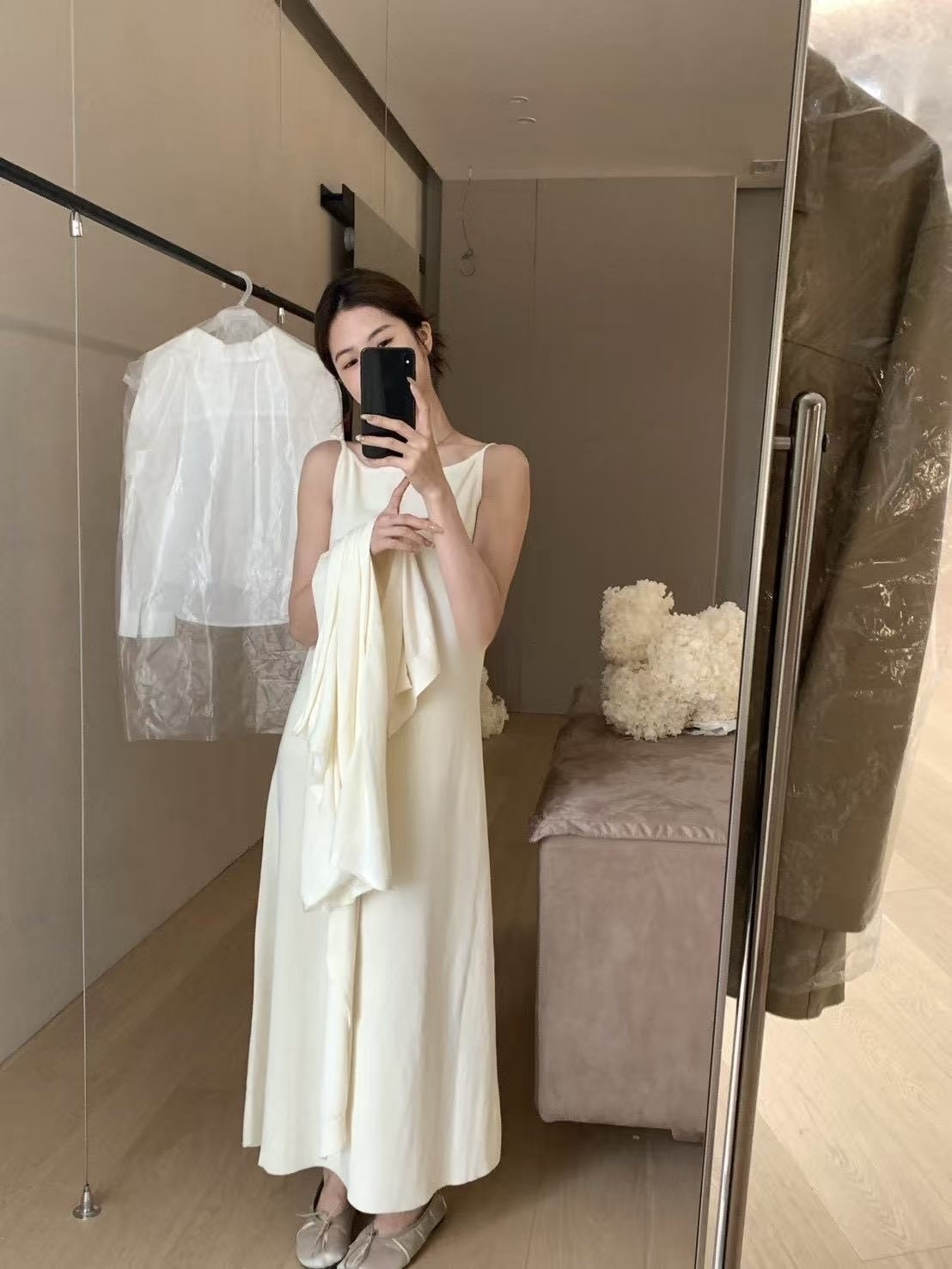 817 極簡氣質細肩長洋