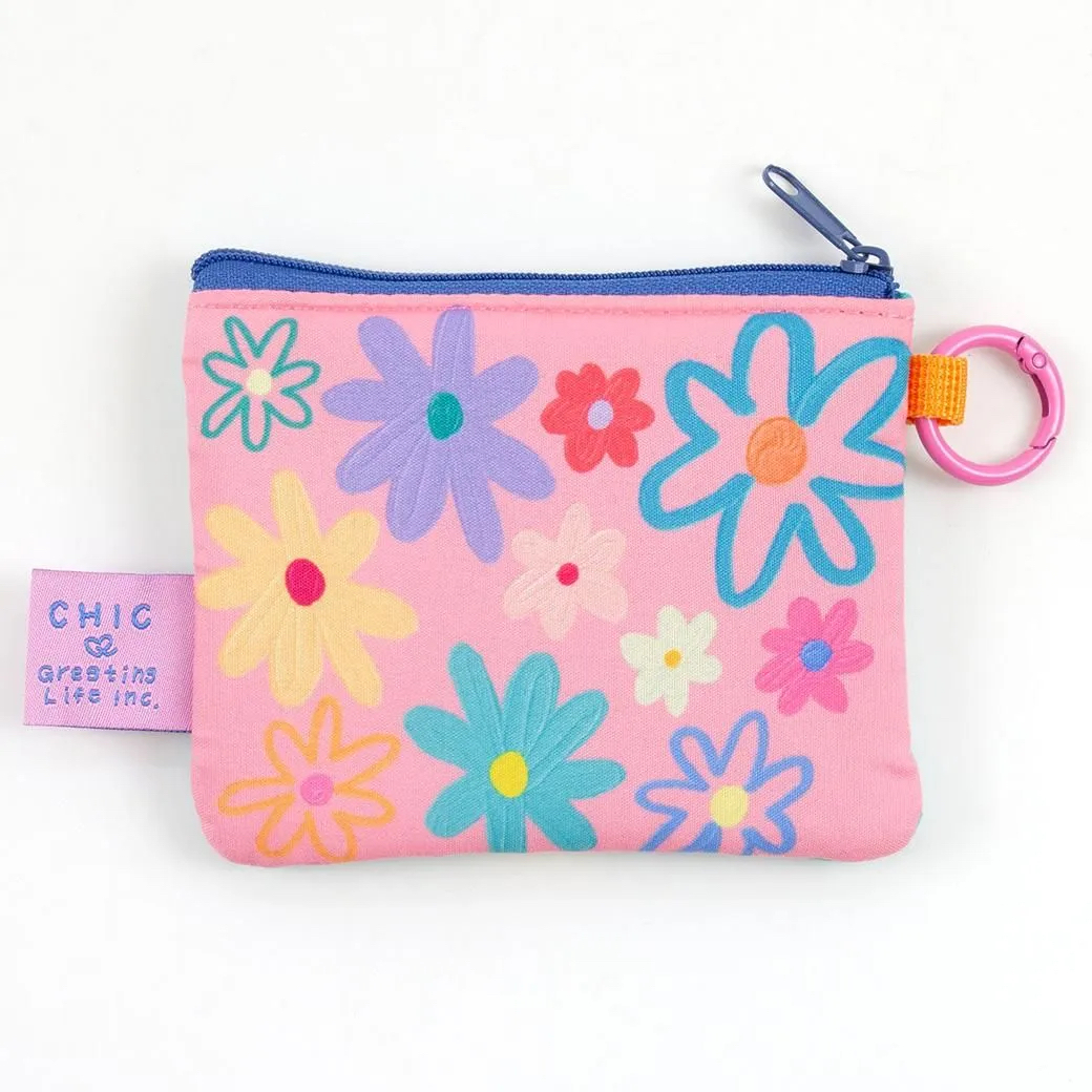 CHIC_花朵 零錢包 附登山扣｜日本Greeting Life
