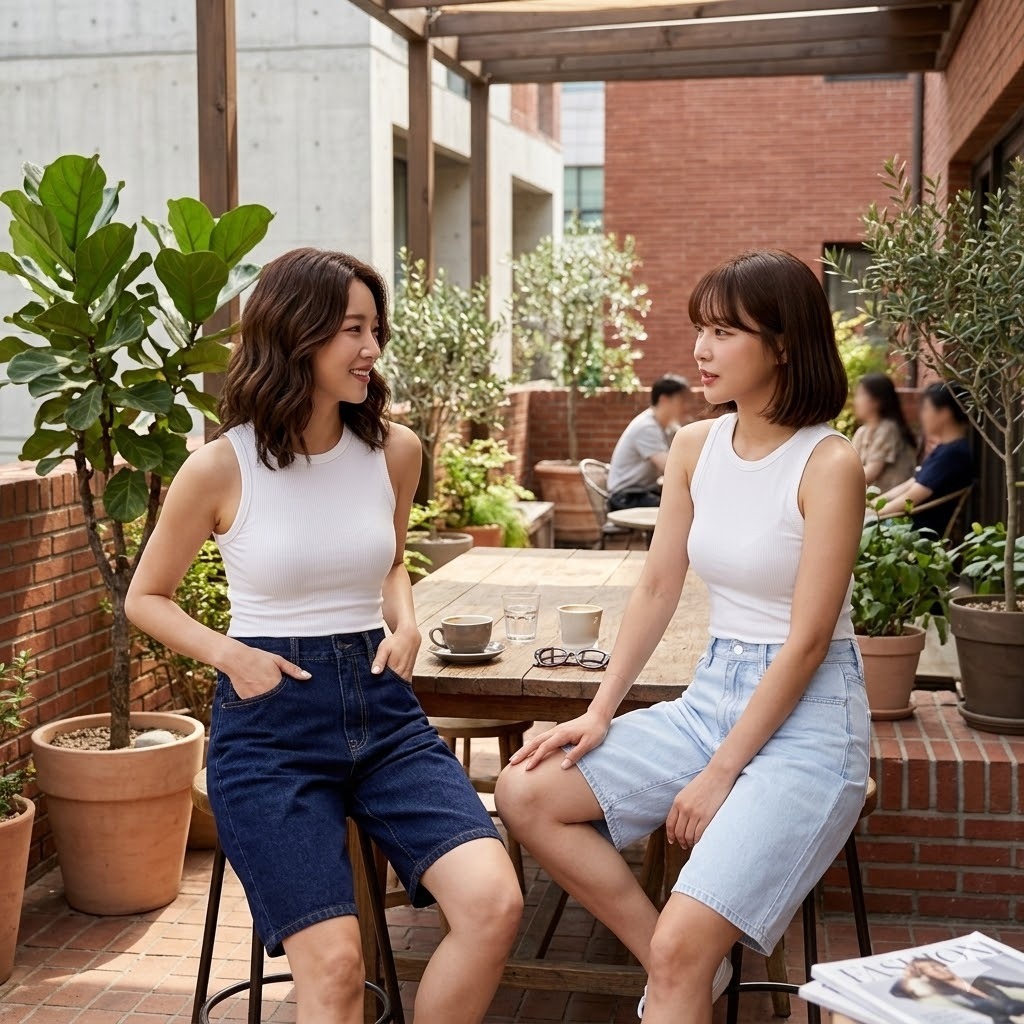 【預購】DKNY Jeans H031874 女裝中腰牛仔短褲