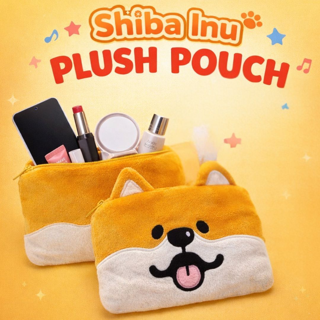 柴犬多用毛絨化妝袋 散纸包