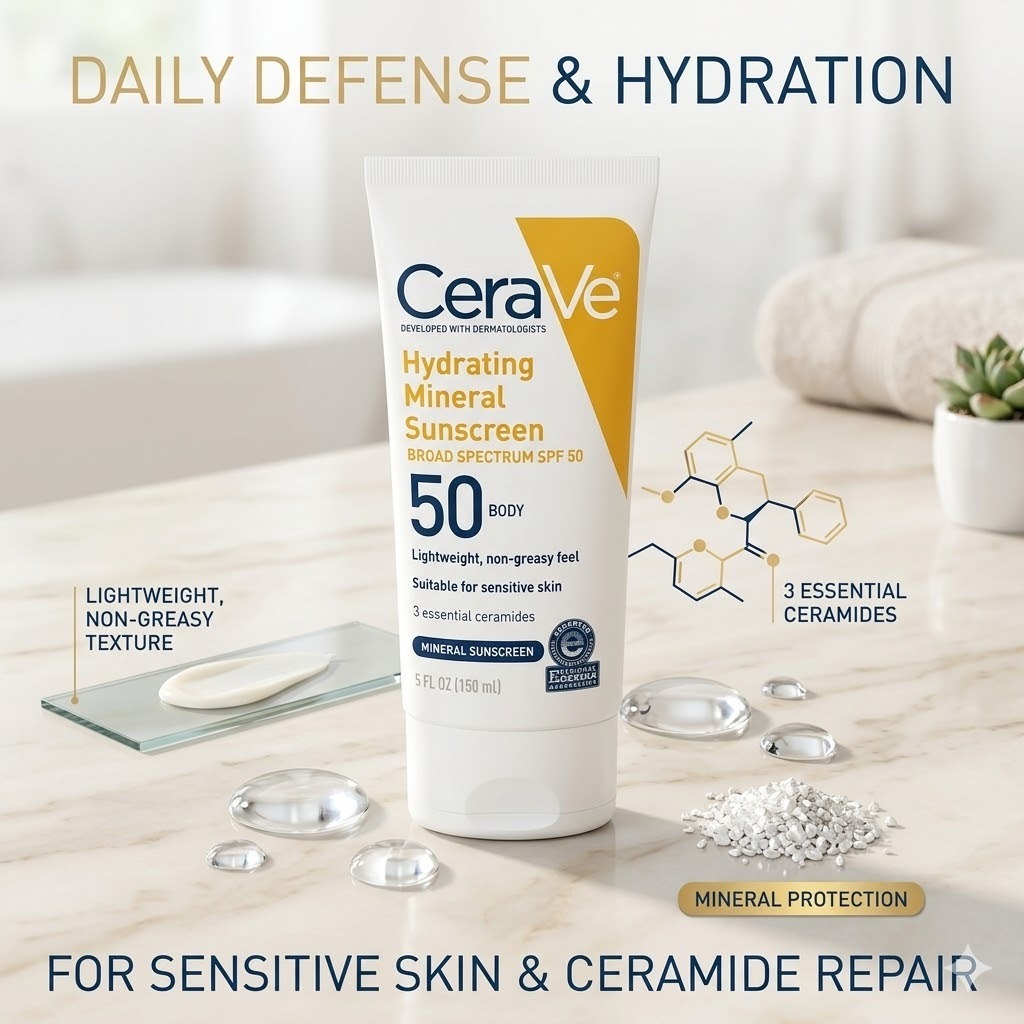 【現貨】CeraVe  H031879 保濕礦物防曬身體乳 SPF 50