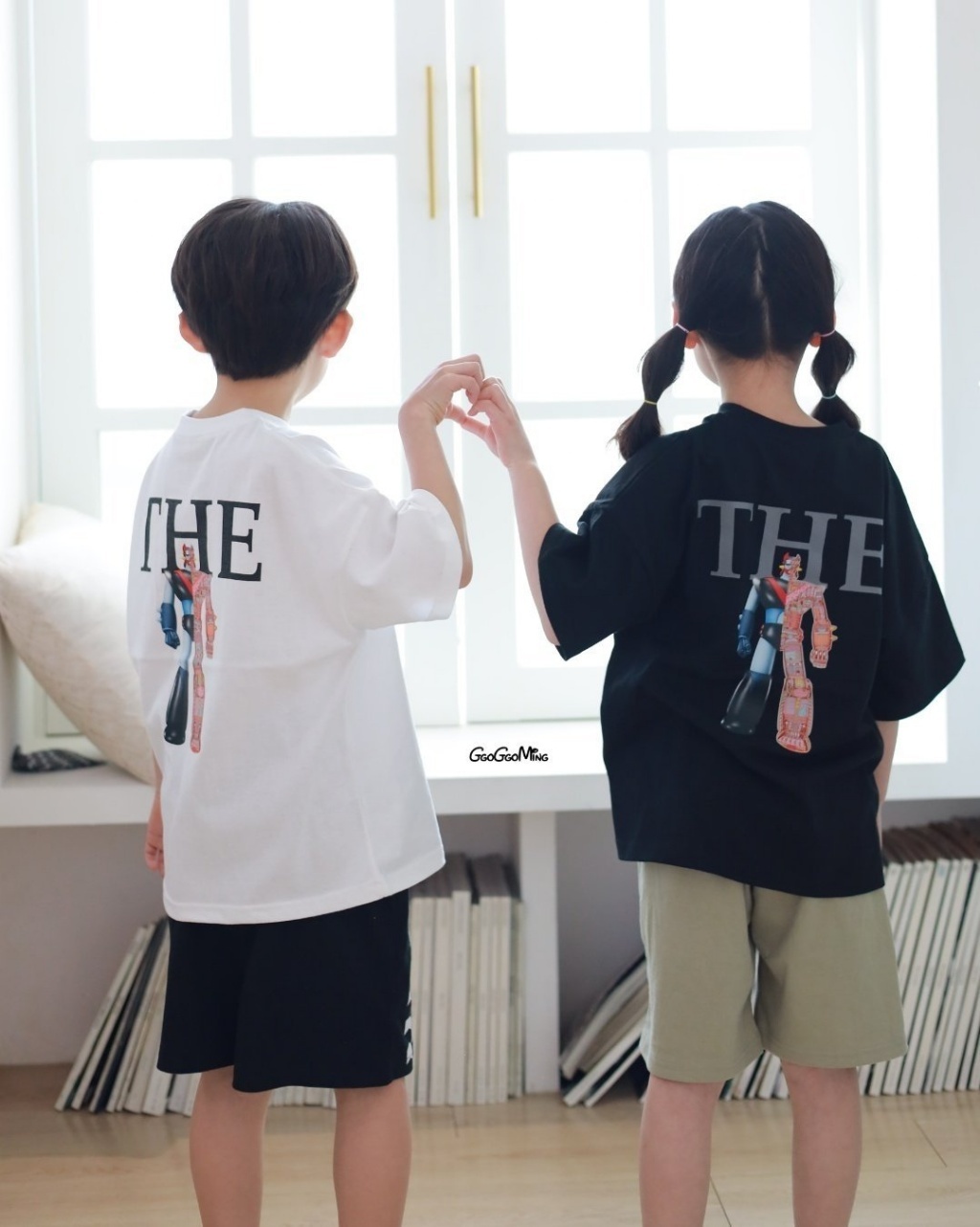 正韓夏Ggomenge 親子裝_兩色機器人上衣