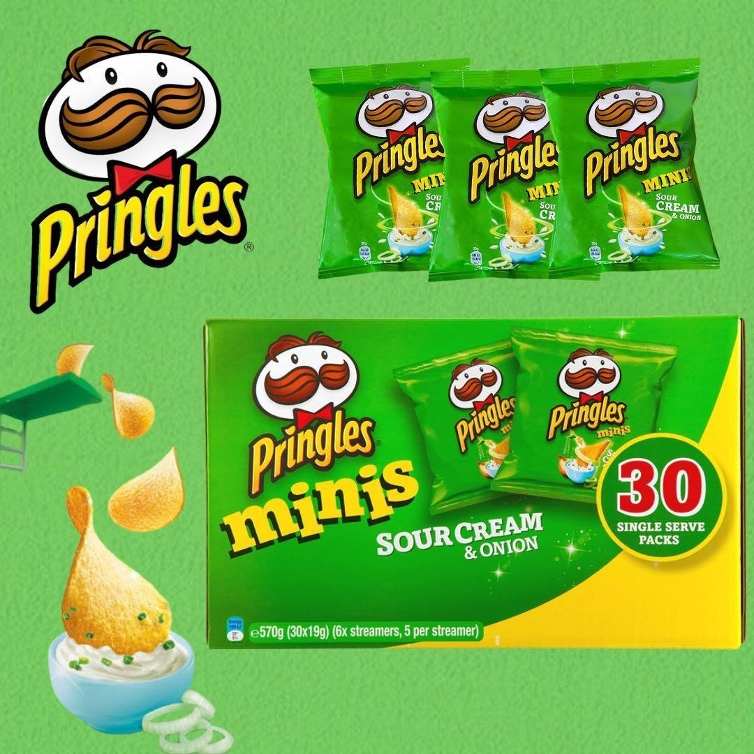 【UB9141】Pringles便攜裝酸忌廉洋蔥口味薯片 (1箱30包)