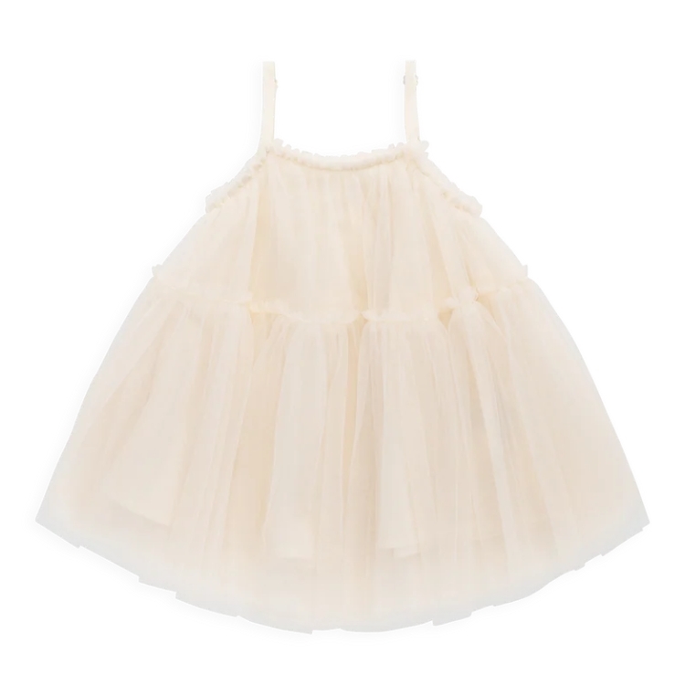 （預購）JAMIEKAY 木耳邊細肩帶網紗洋裝 Nylah Dress - Swan