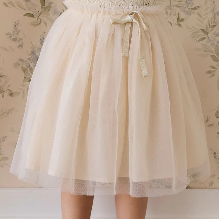 （預購）JAMIEKAY 木耳邊蝴蝶結網紗裙 Lucille Skirt - Swan