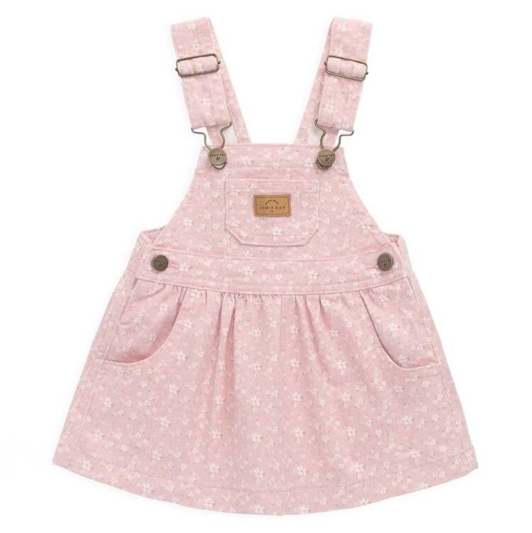 （預購）JAMIEKAY 甜美小花吊帶裙 Norah Overall Dress - Paula Powder
