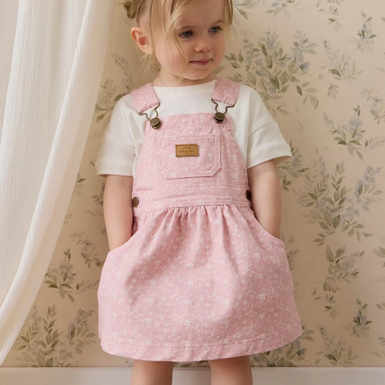 （預購）JAMIEKAY 甜美小花吊帶裙 Norah Overall Dress - Paula Powder
