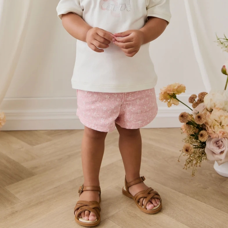 （預購）JAMIEKAY 甜美小花花苞邊短褲 Kora Short - Paula Powder