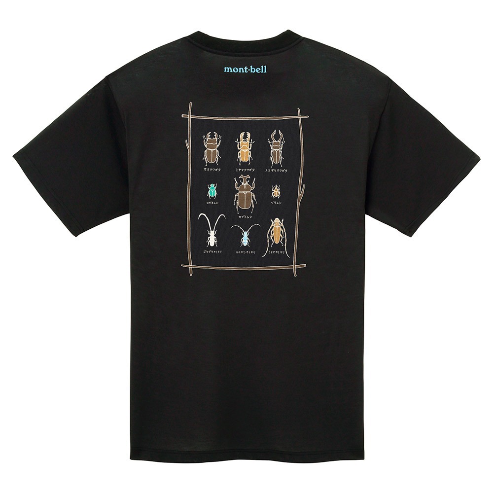 Mont-bell Wickron T 短袖排汗衣 快乾排汗T恤 (Beetles 甲蟲) 1114736-BK 黑色 [HappyOutdoor]
