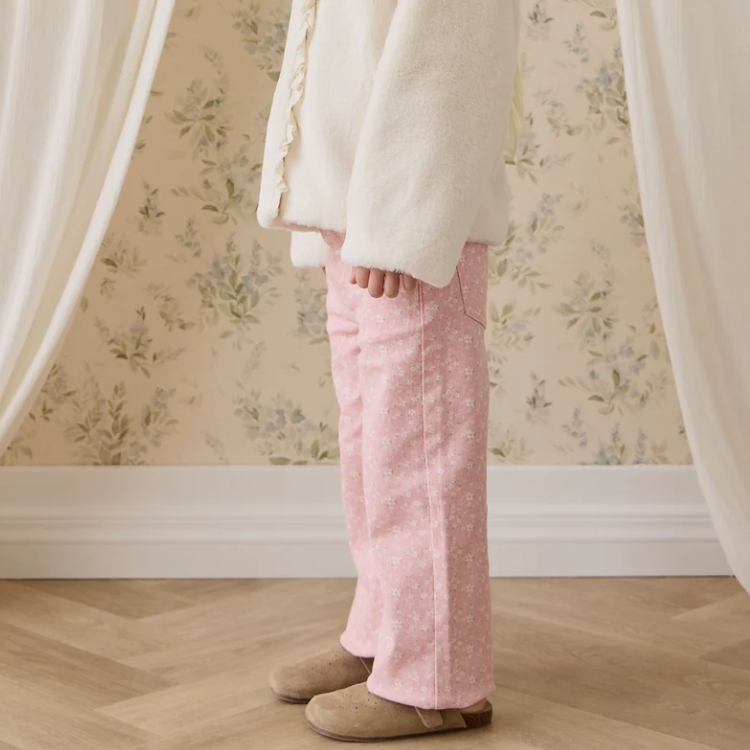 （預購）JAMIEKAY 甜美小花長褲 Blair Pant - Paula Powder