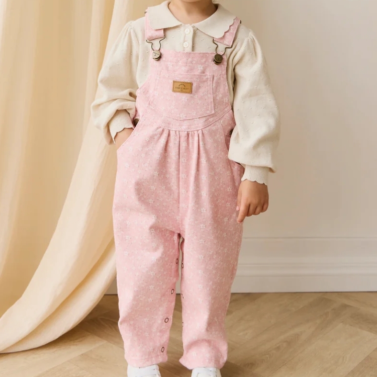 （預購）JAMIEKAY 甜美小花吊帶長褲 Cecil Overall - Paula Powder