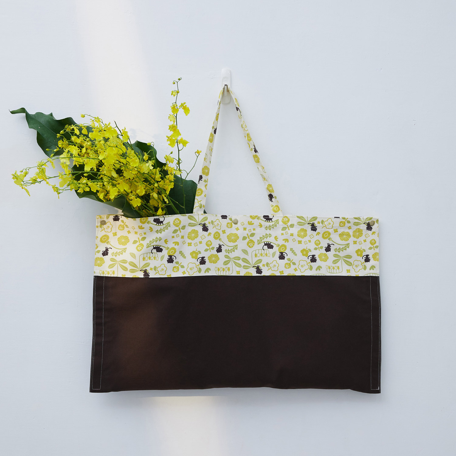 （絕版）買花袋/藝術家聯名/印花樂 x 米力/黃花與無辜貓