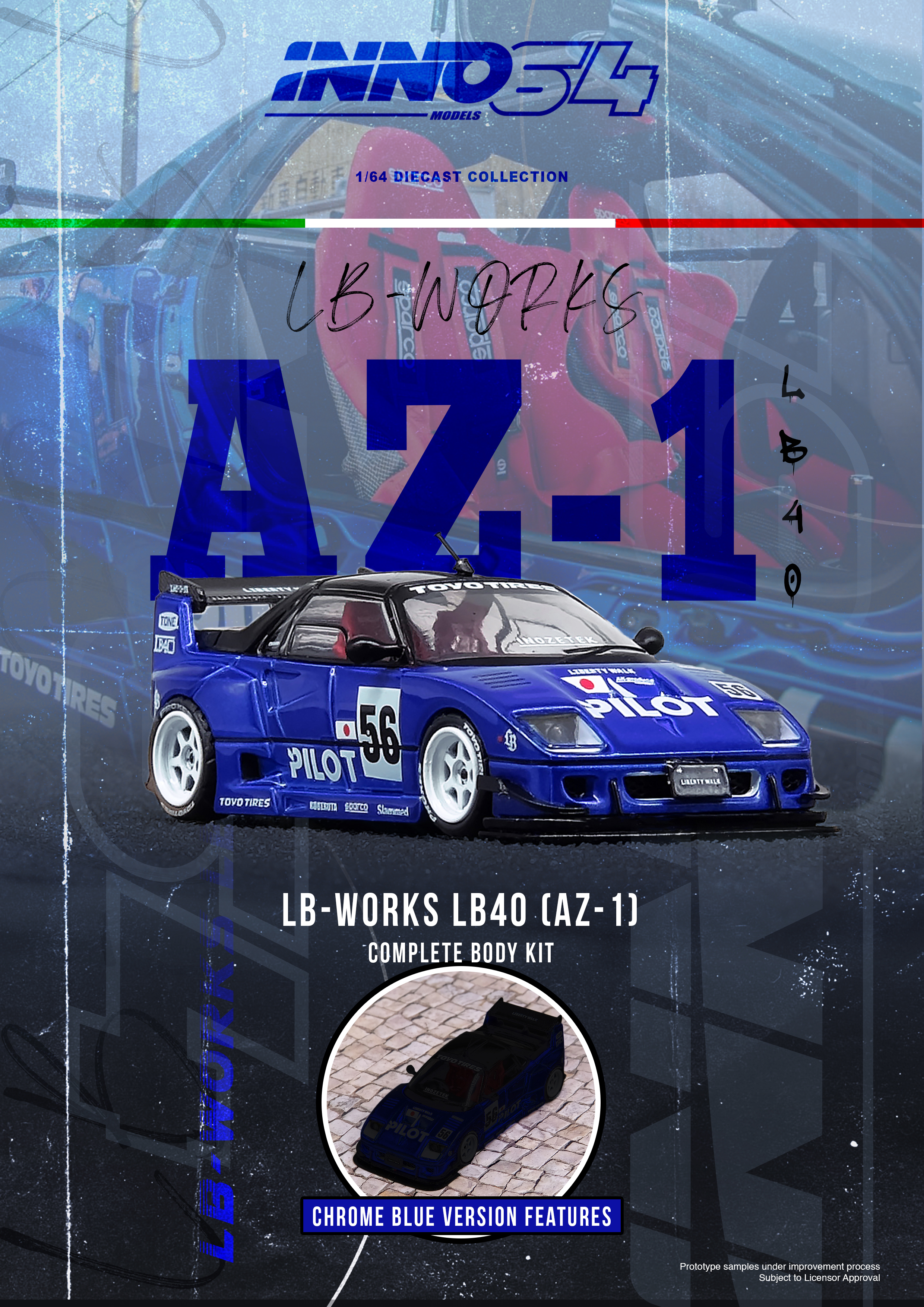 [預訂] INNO 1/64 馬自達 AZ-1 LIBERTY WALK LB40 "PILOT"