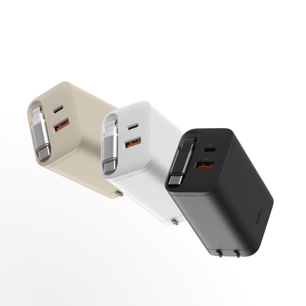 【 Unipapa 】有序收線快充頭 67W （奶茶色）