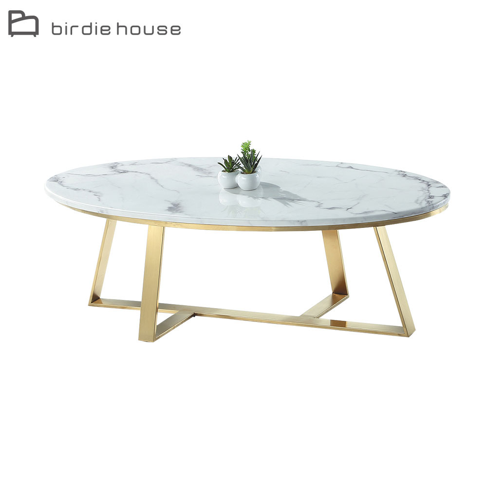 柏蒂家居-艾芙特橢圓石面茶几