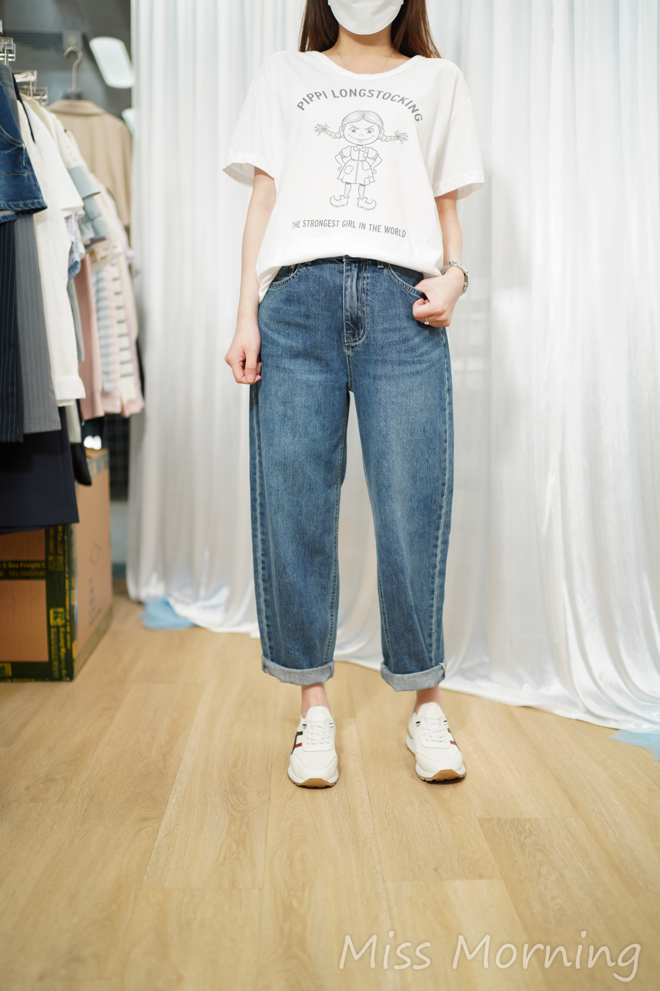 有型洗水色牛仔褲(34113)