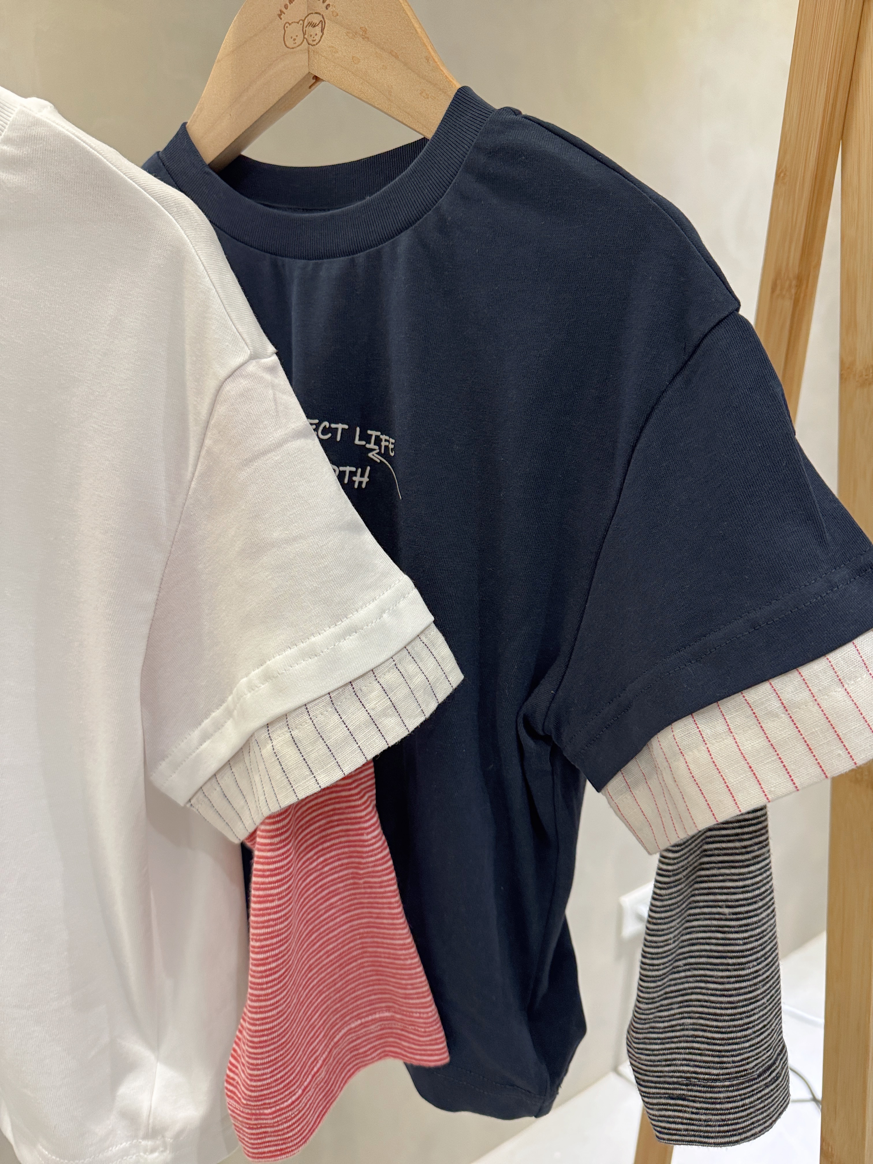 69021三色拚接上衣C218