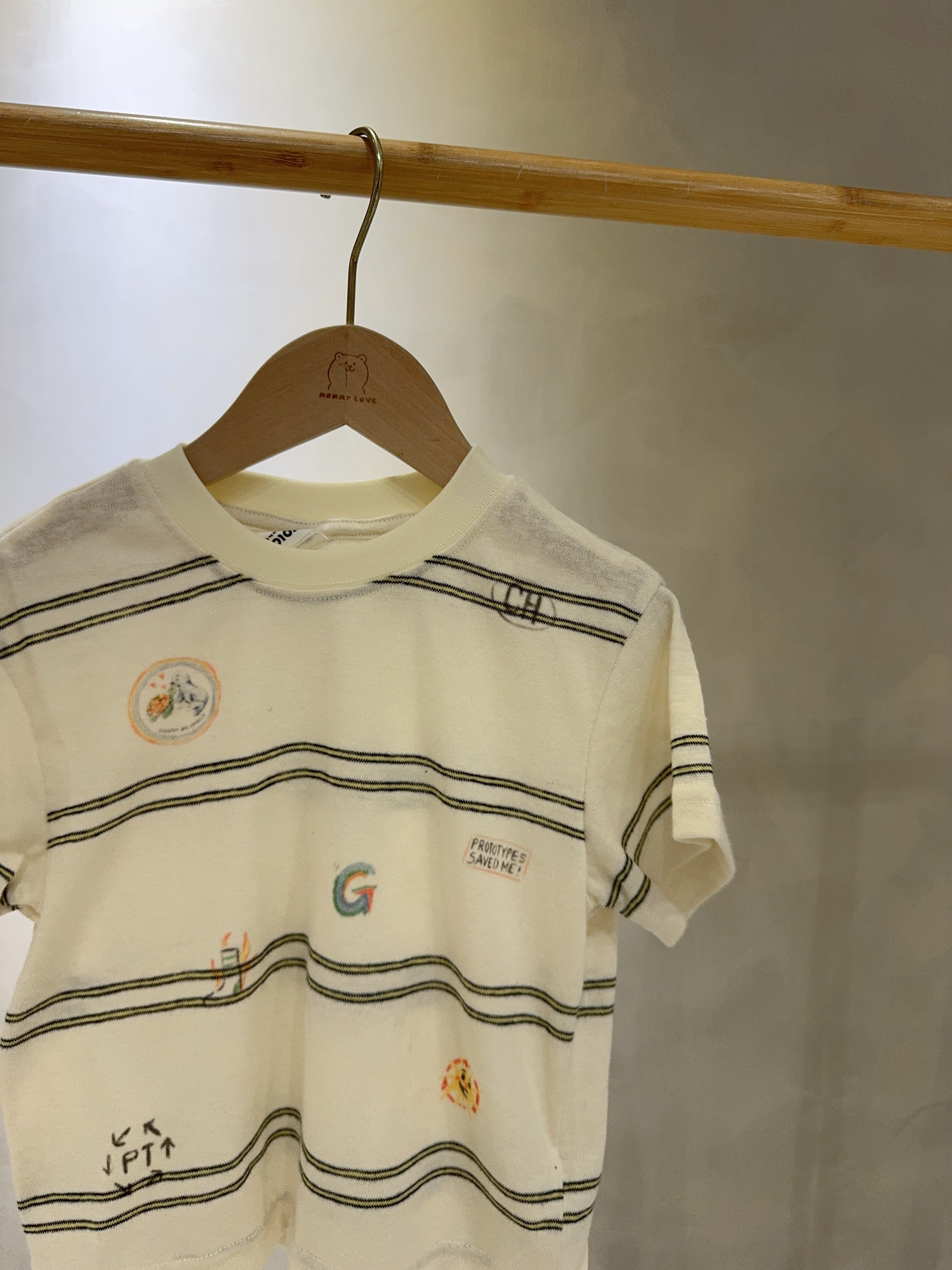 69059印花條紋上衣C217