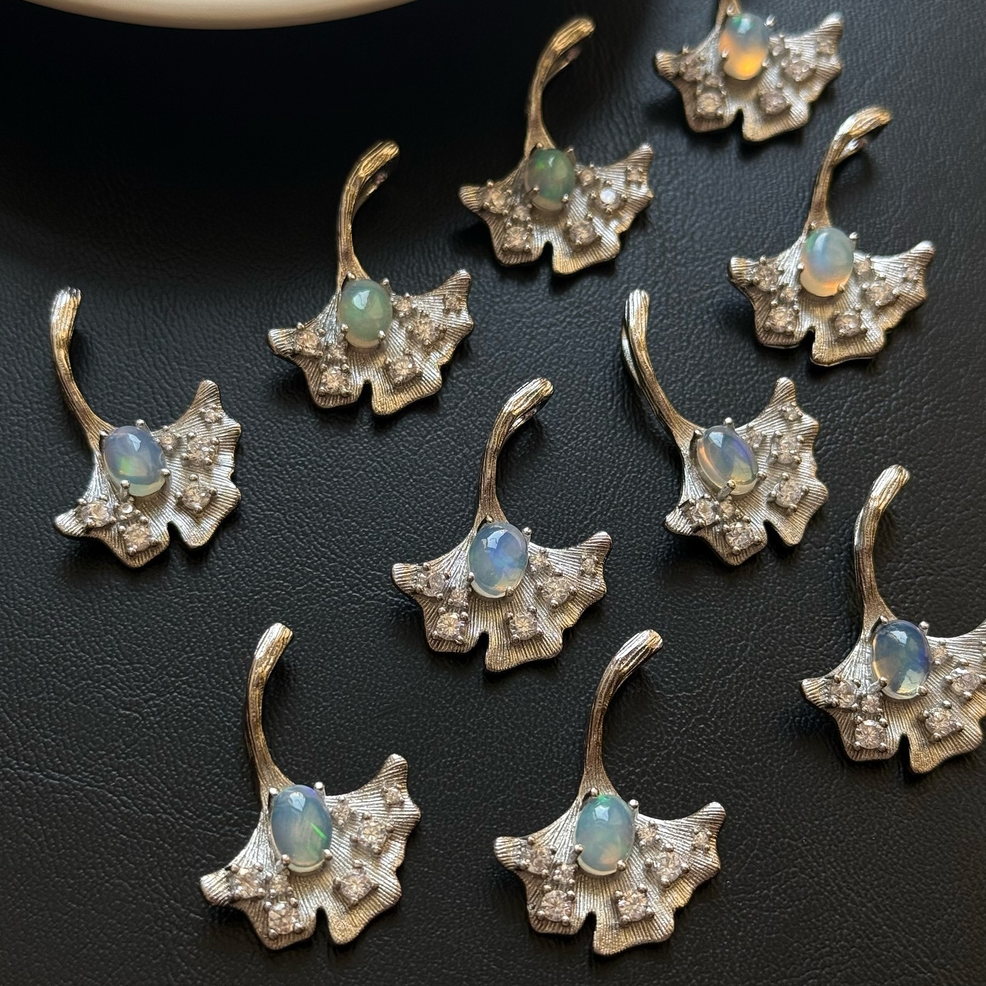 [原石] 衣索比亞蛋白石 銀杏 項鏈吊墜