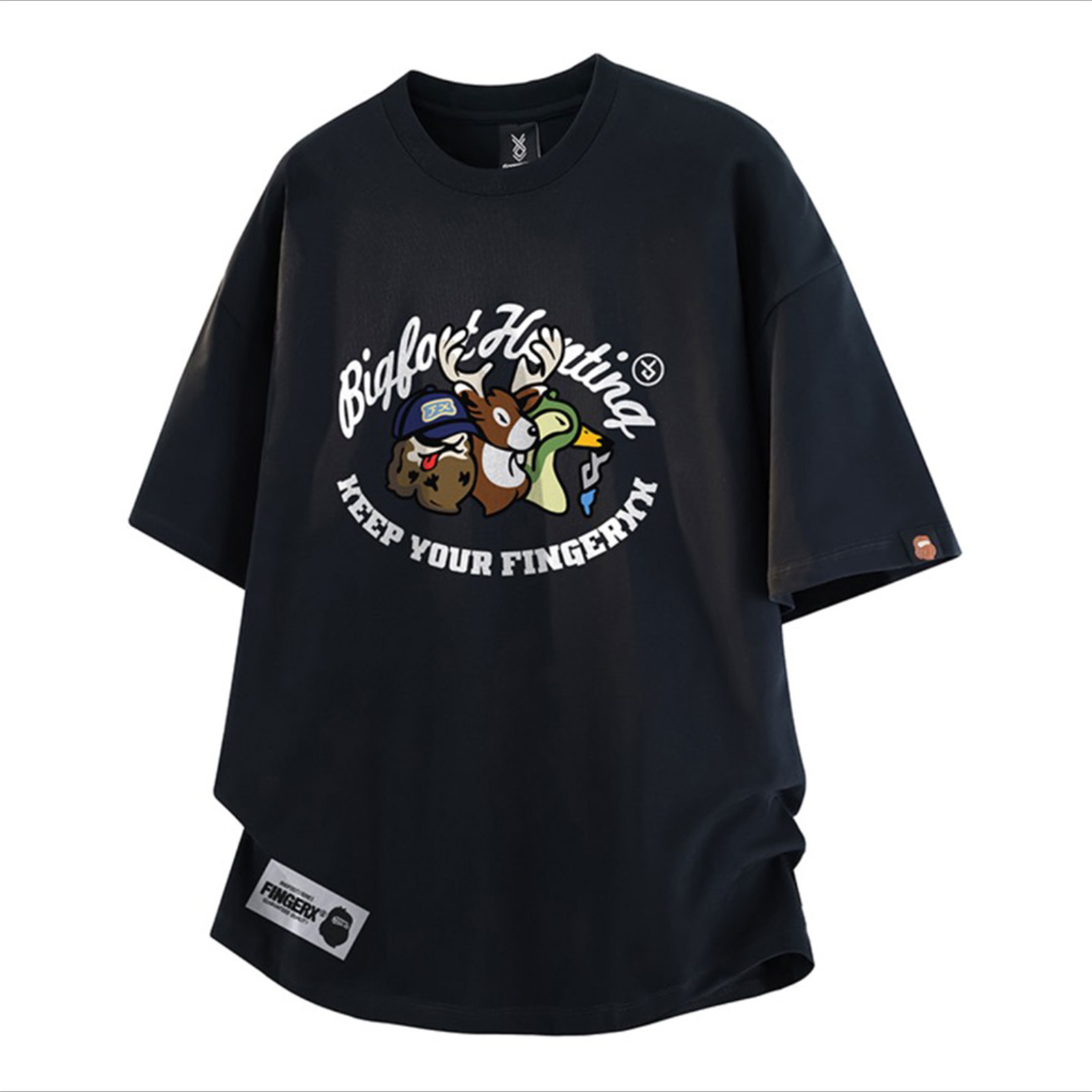 Fingercroxx FGXX  BAPE A BATHING APE 猿人頭 動物 塗鴉 美式 LOGO 短袖 T恤 TEE