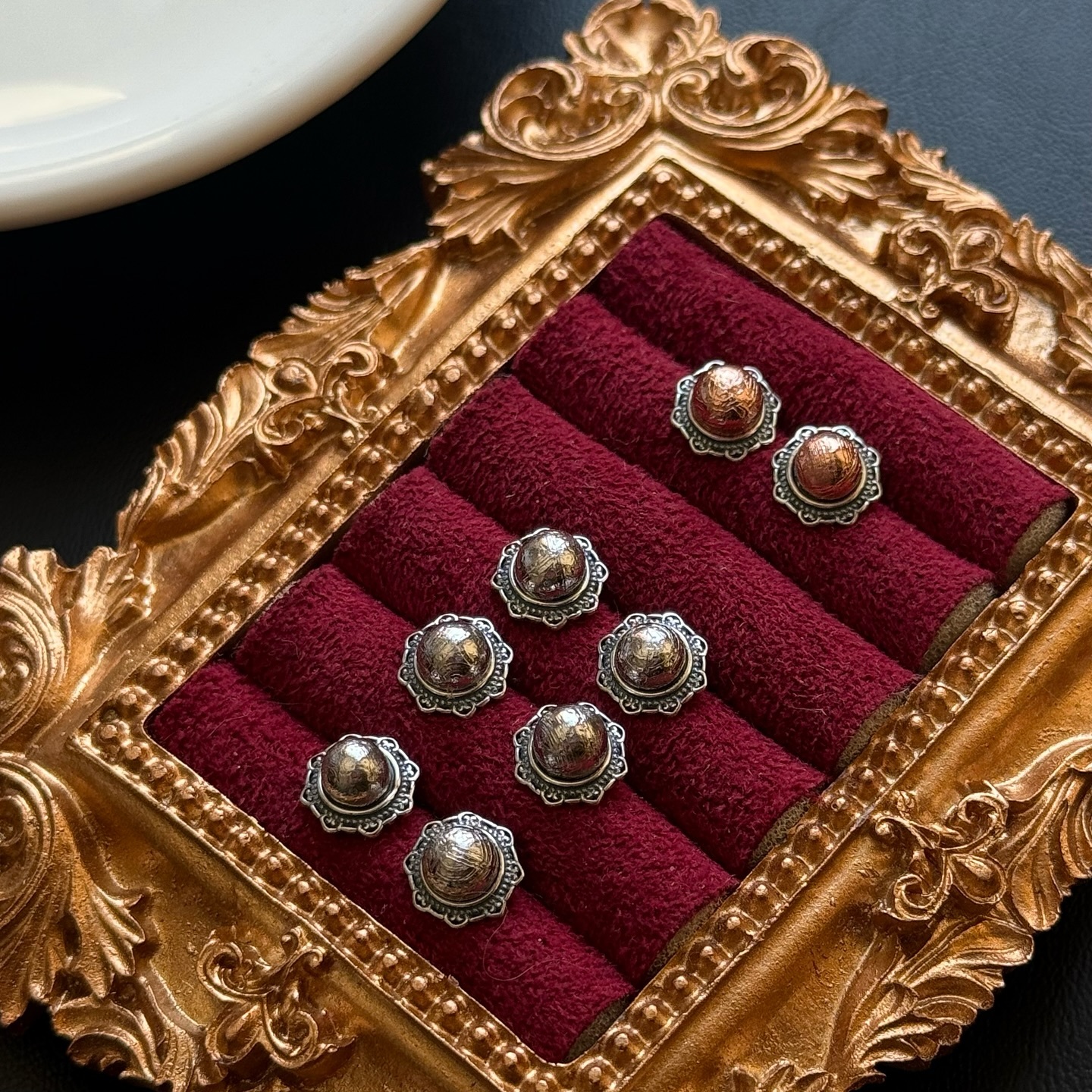 [原石] 鐵隕石 / 天鐵 925銀耳環