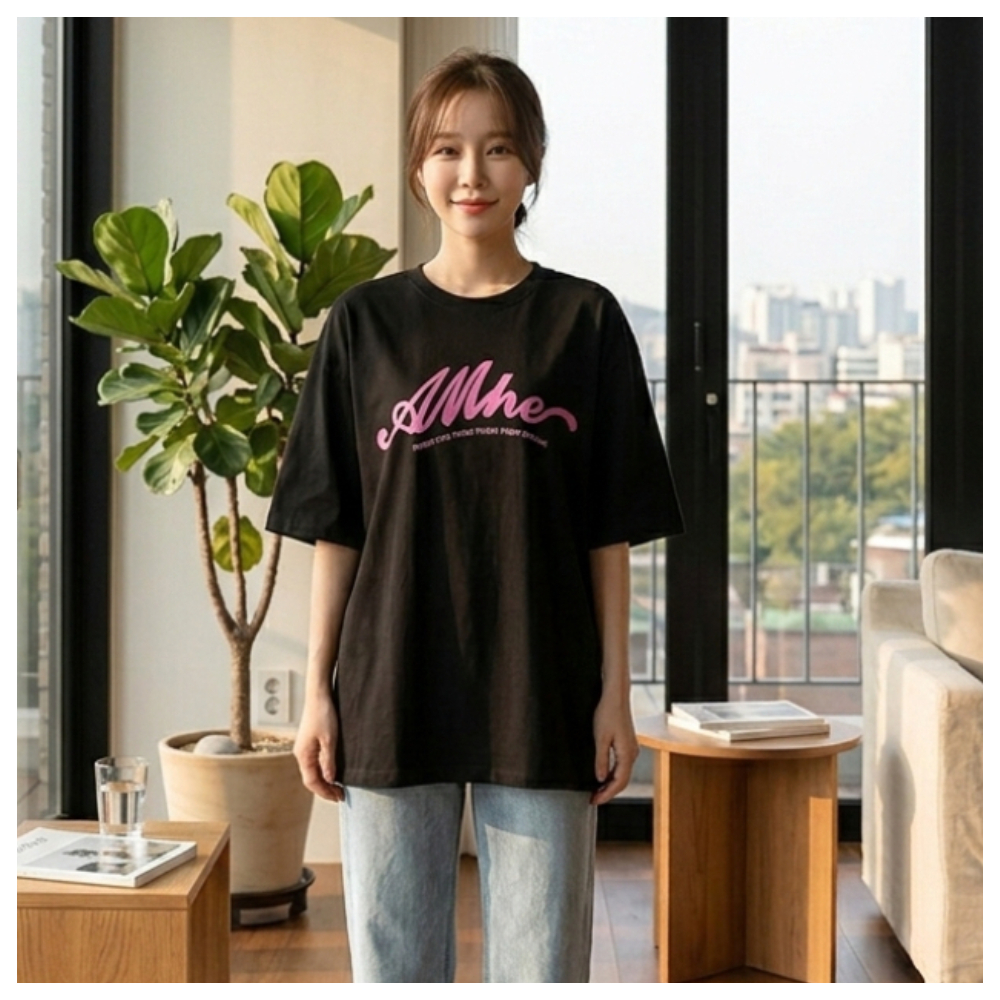 【ASister 小姊姊】AS0396#純棉上衣☆*AMhe*中長版短袖T恤(3色 S-3XL)