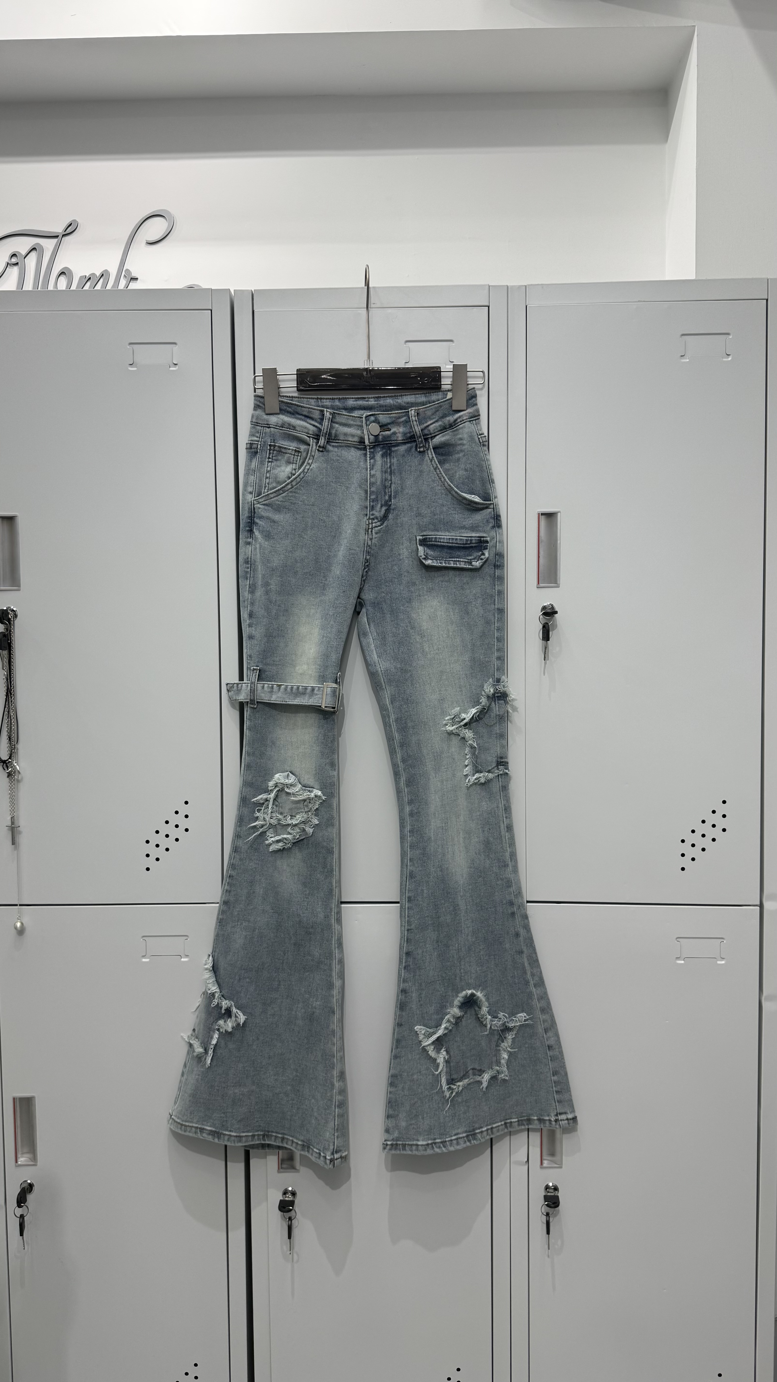 星空少女抽鬚牛仔喇叭褲