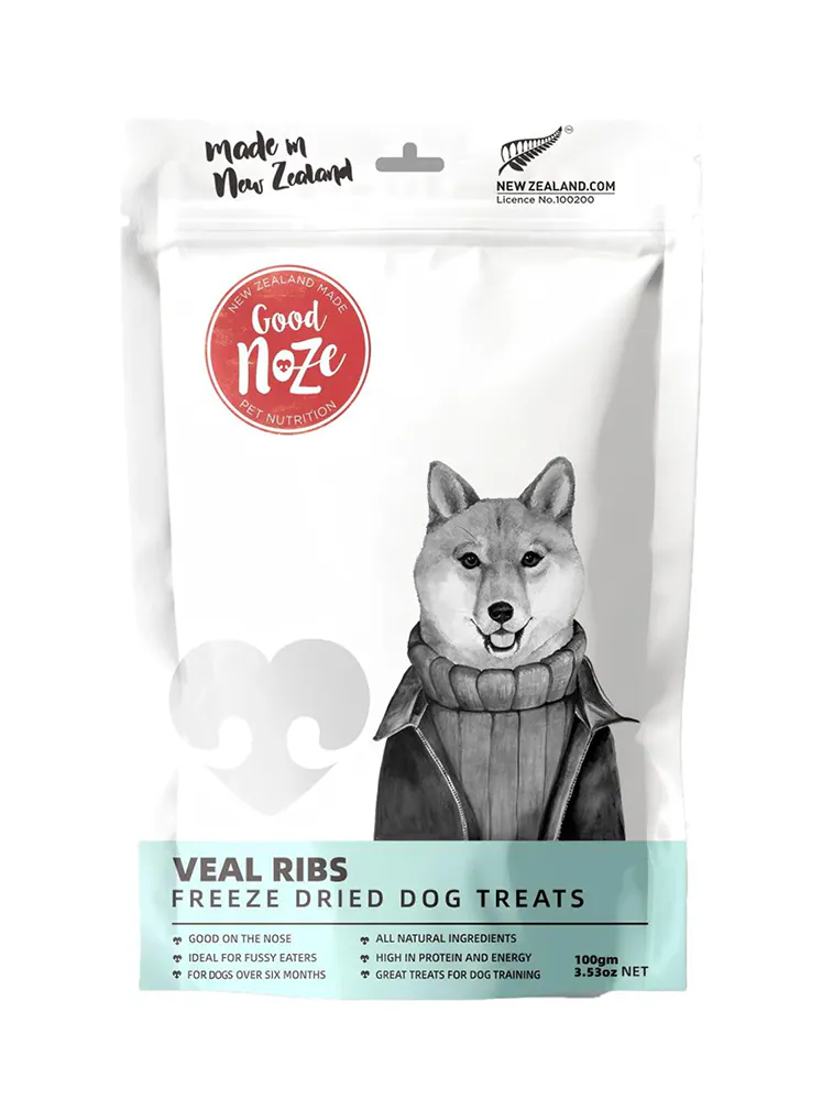 Goodnoze｜狗狗凍乾零食-原條小牛肋骨 100g