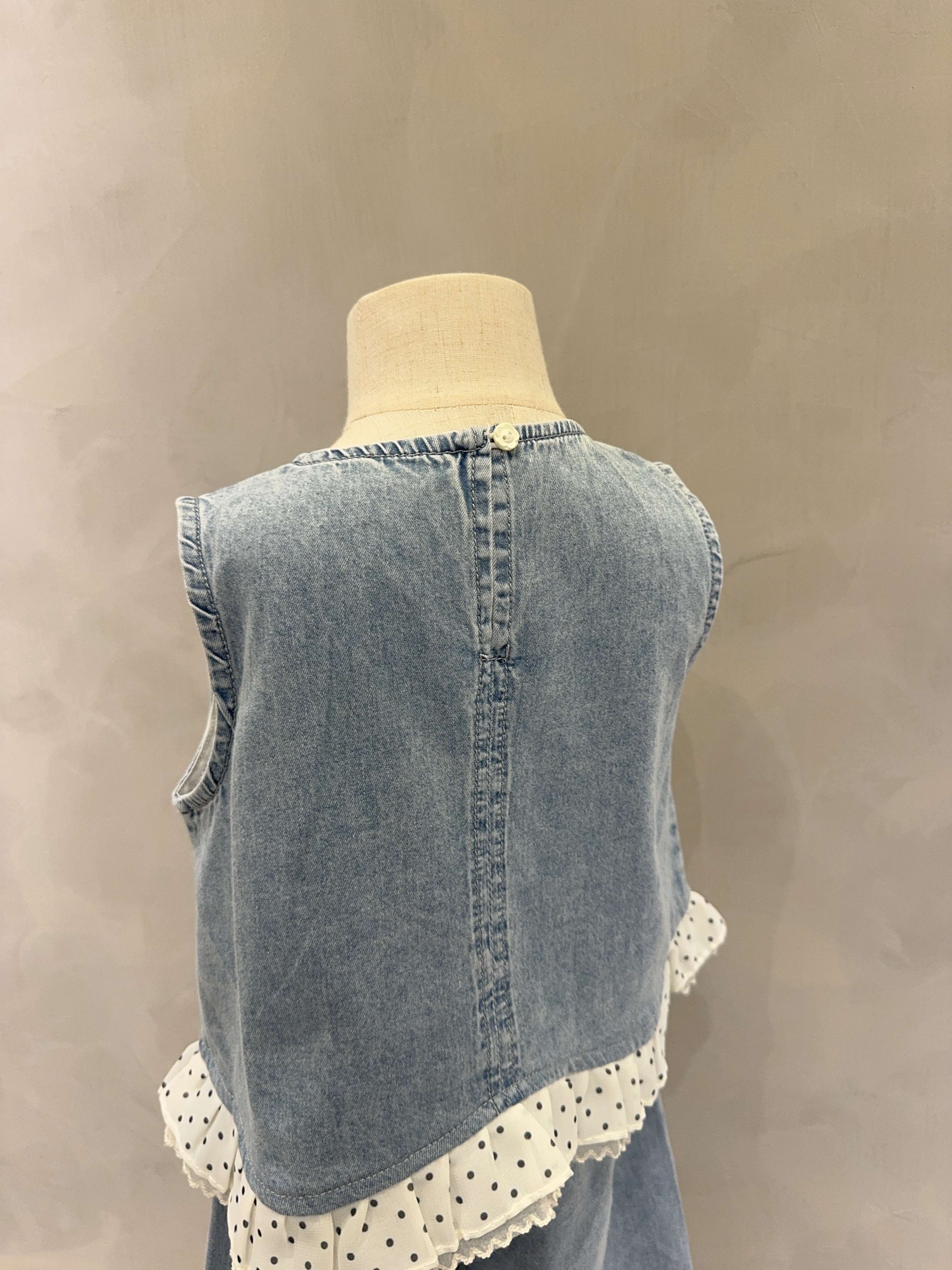 2668牛仔蕾絲套裝C224