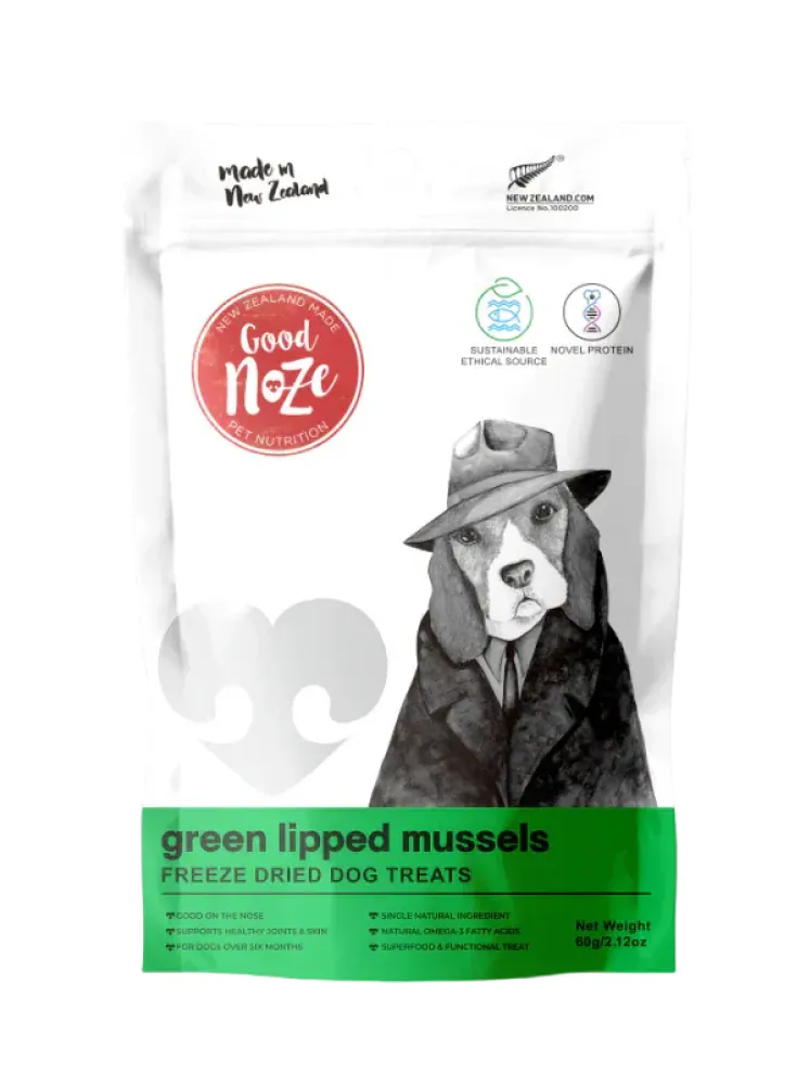 Goodnoze｜狗狗凍乾零食-綠貽貝 60g