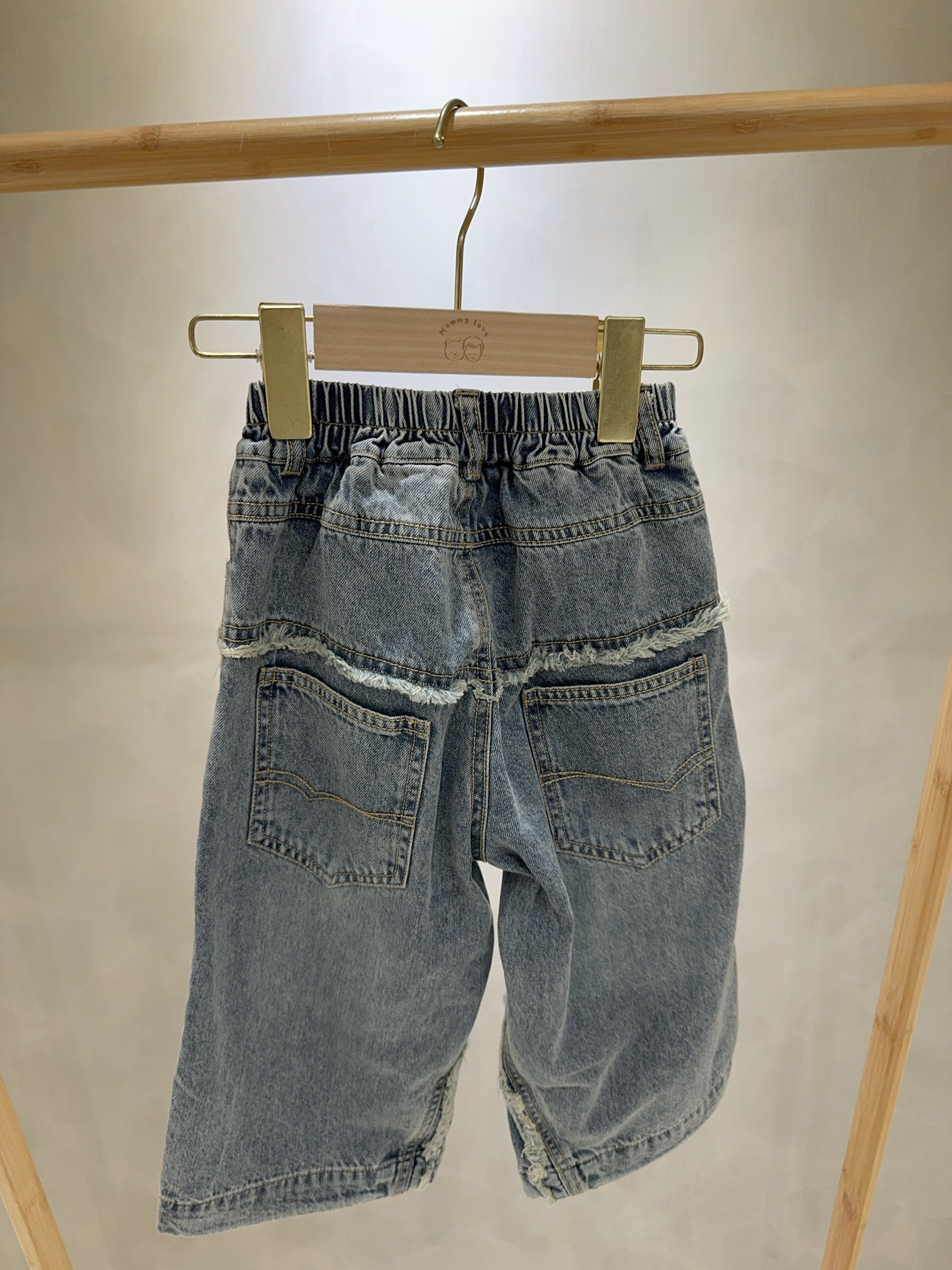 61360毛邊設計款牛仔褲C234