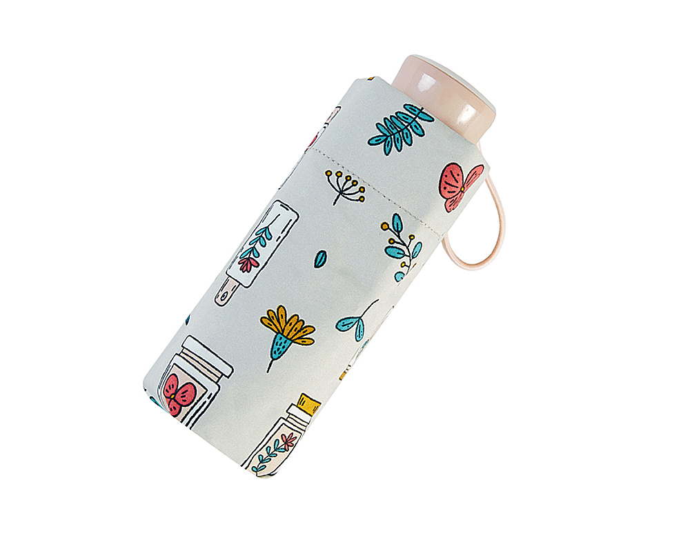 RAINSTORY-8°降溫凍齡手開迷你口袋傘(童話花繪)