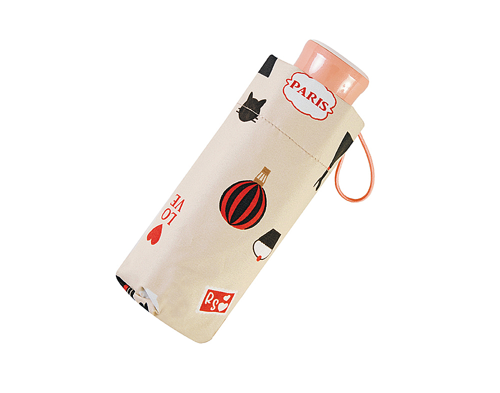 RAINSTORY-8°降溫凍齡手開迷你口袋傘(LOVE PARIS)