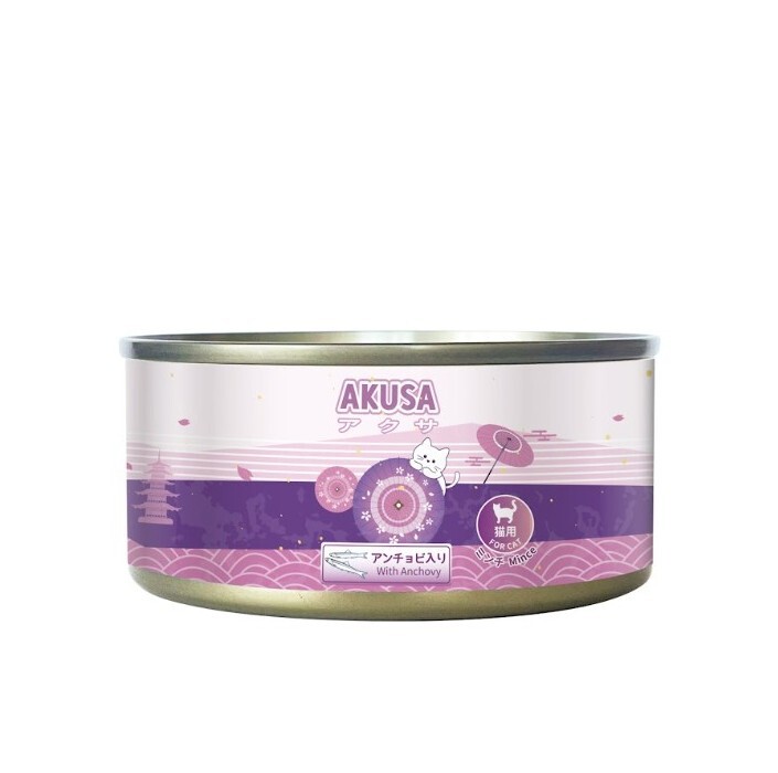 日本AKUSA 貓罐 鯷魚肉醬 156g【原箱24罐】