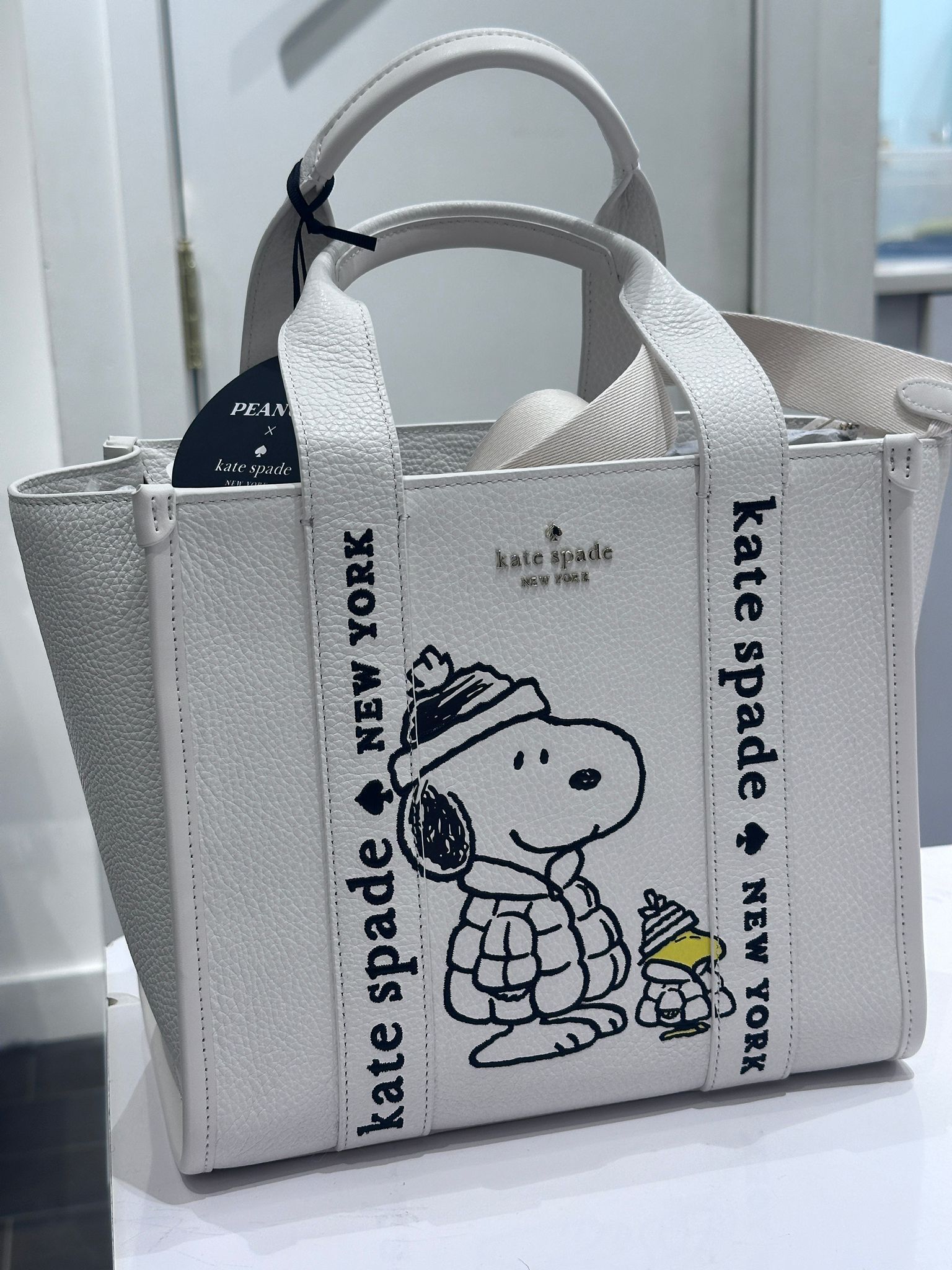RQ01 KS 白色Snoopy細Tote袋 Peanuts X KSNY Snoopy Small Tote