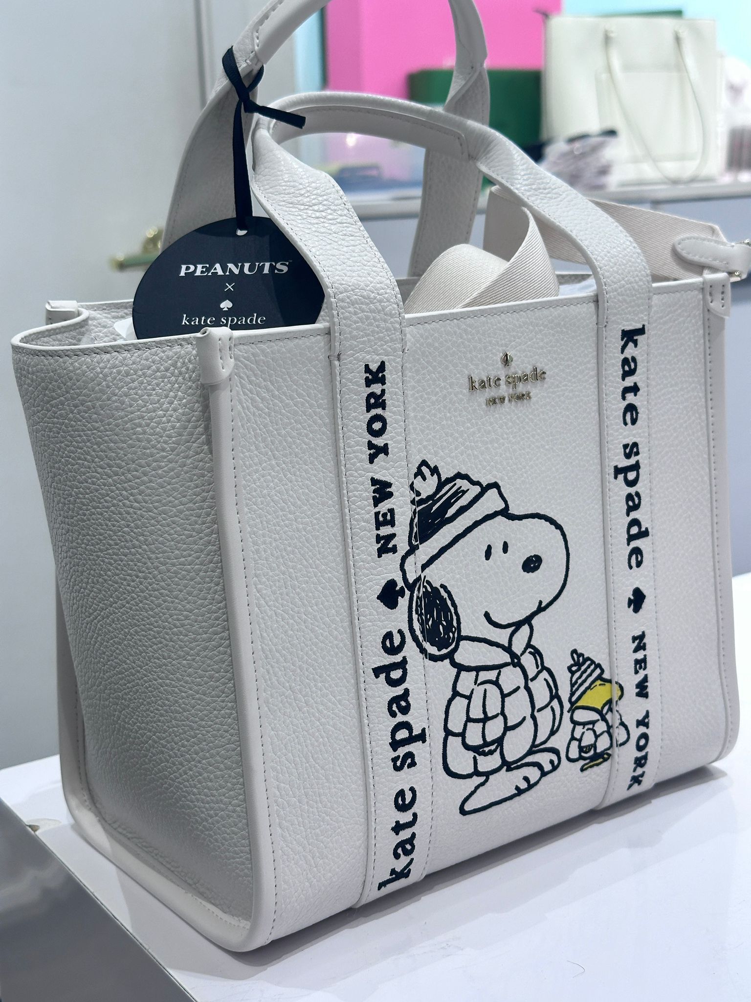 RQ01 KS 白色Snoopy細Tote袋 Peanuts X KSNY Snoopy Small Tote