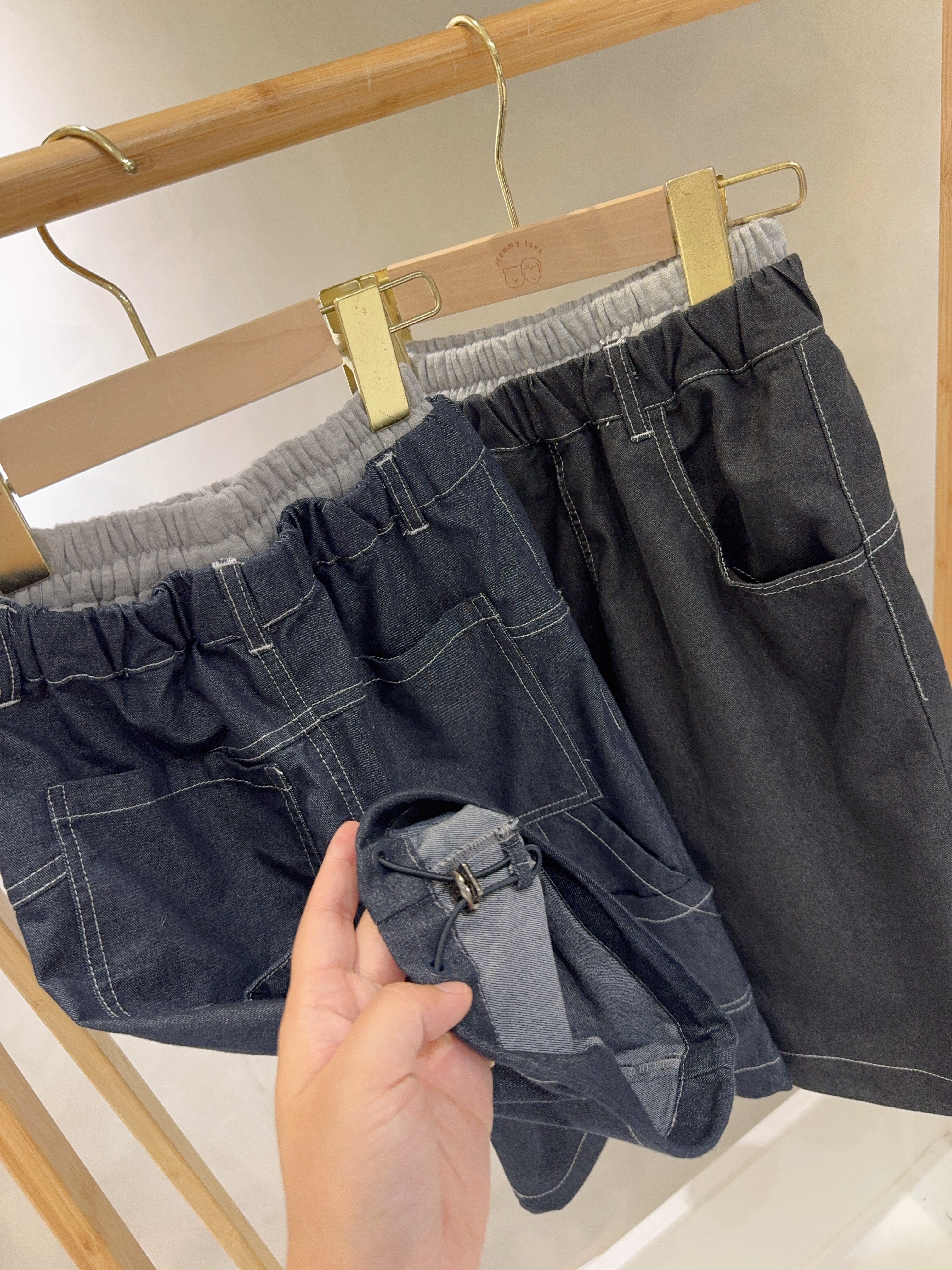 61357撞色褲頭軟料牛仔C237