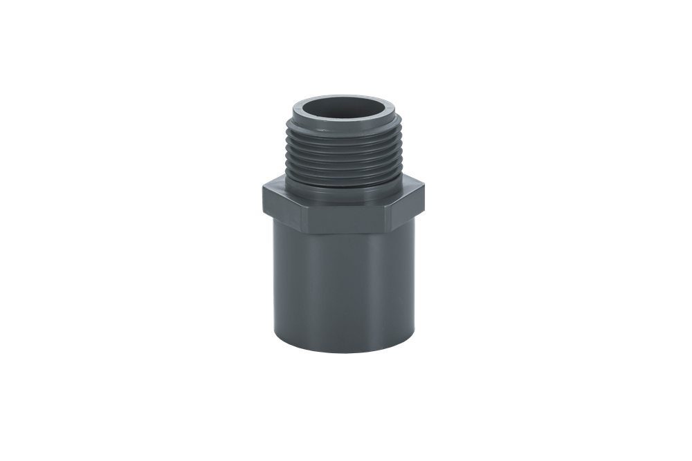 PVC外牙接頭-灰厚