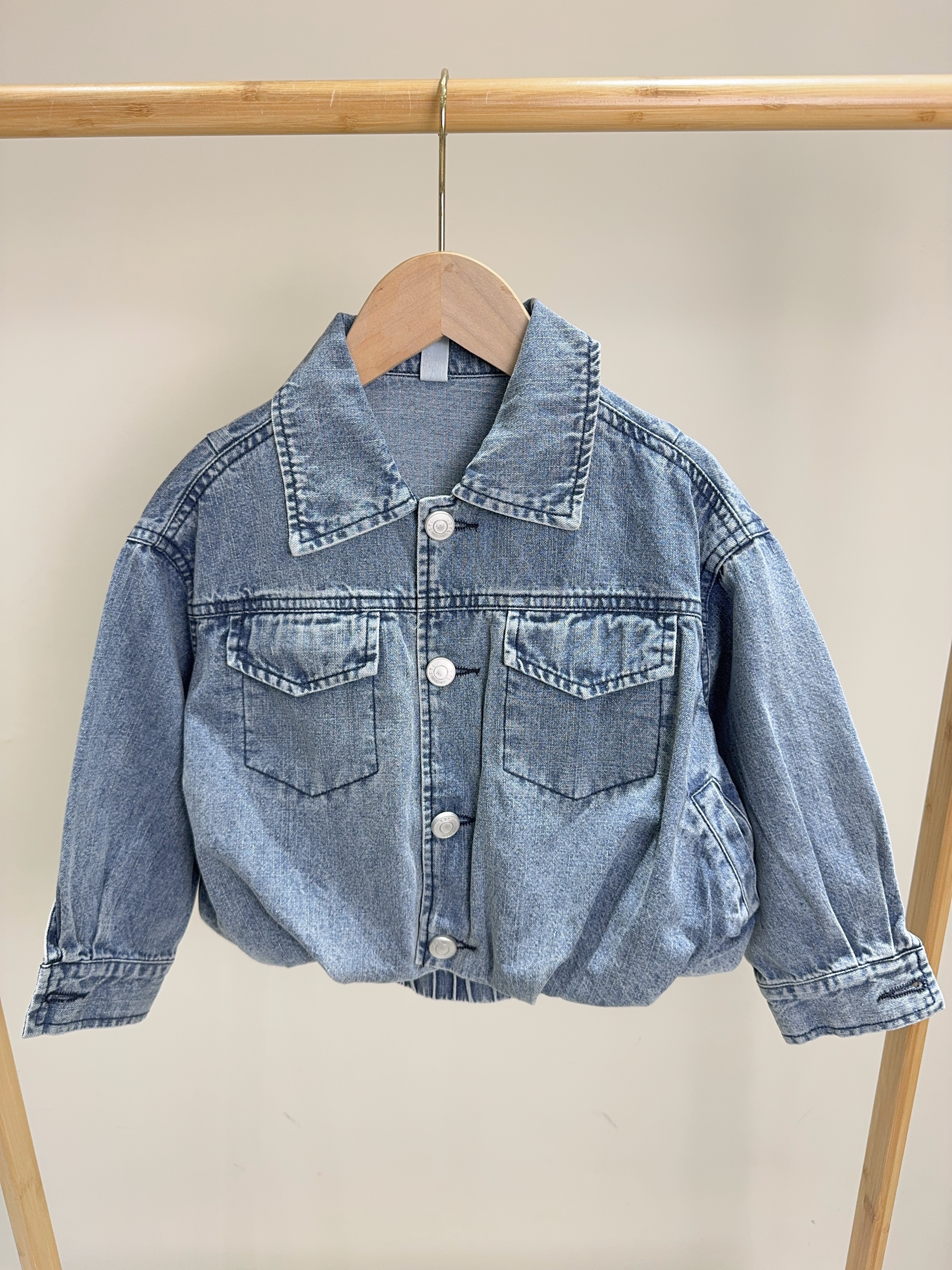 61219牛仔花苞外套C228