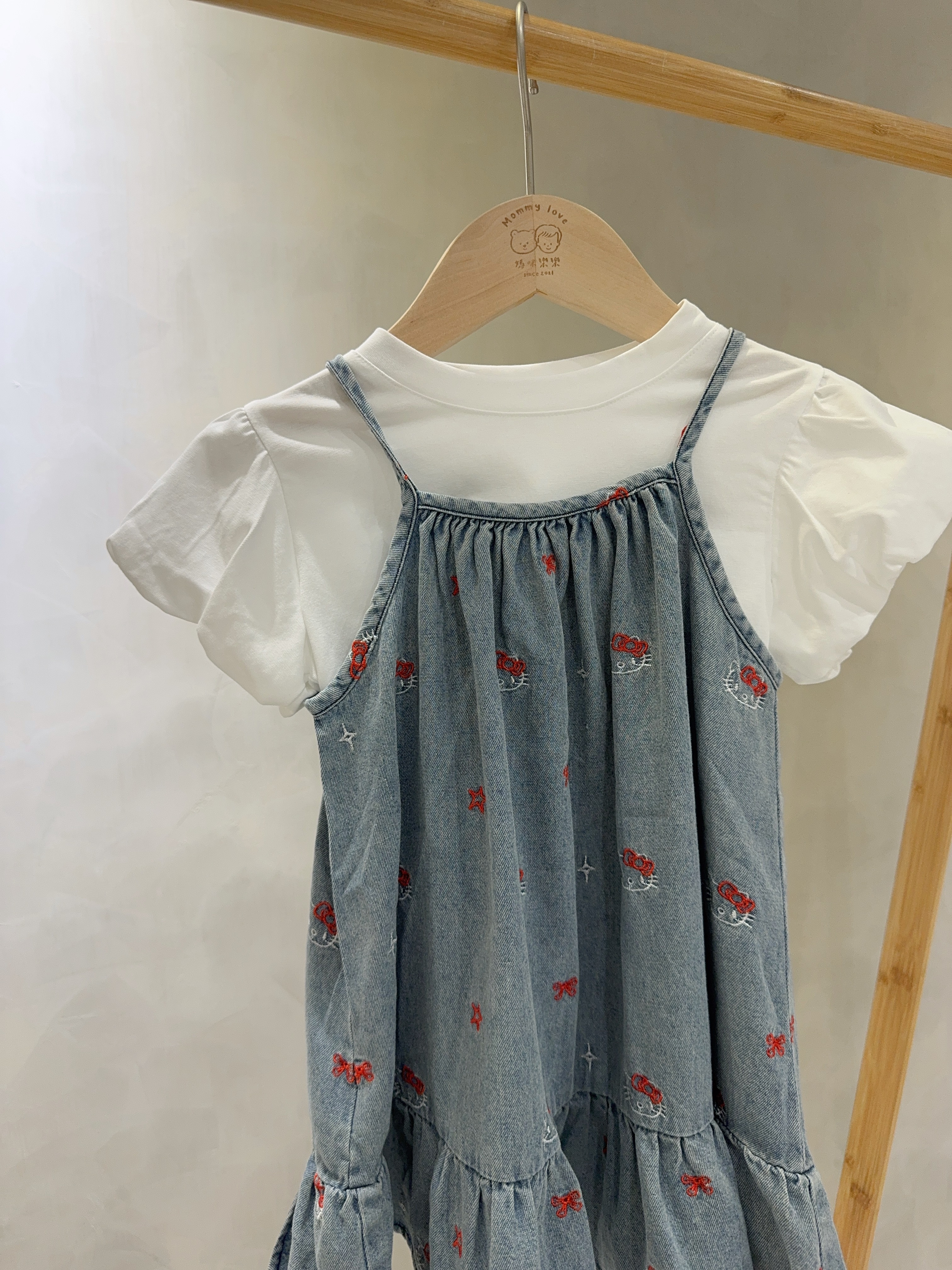 2630Kitty貓公主袖吊帶裙C222