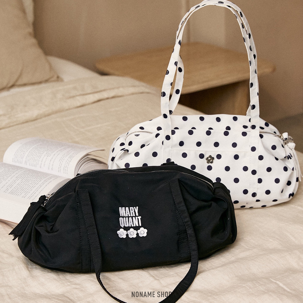 MARY QUANT × PUBLUX 聯名 刺繡LOGO 點點 波士頓包 四色