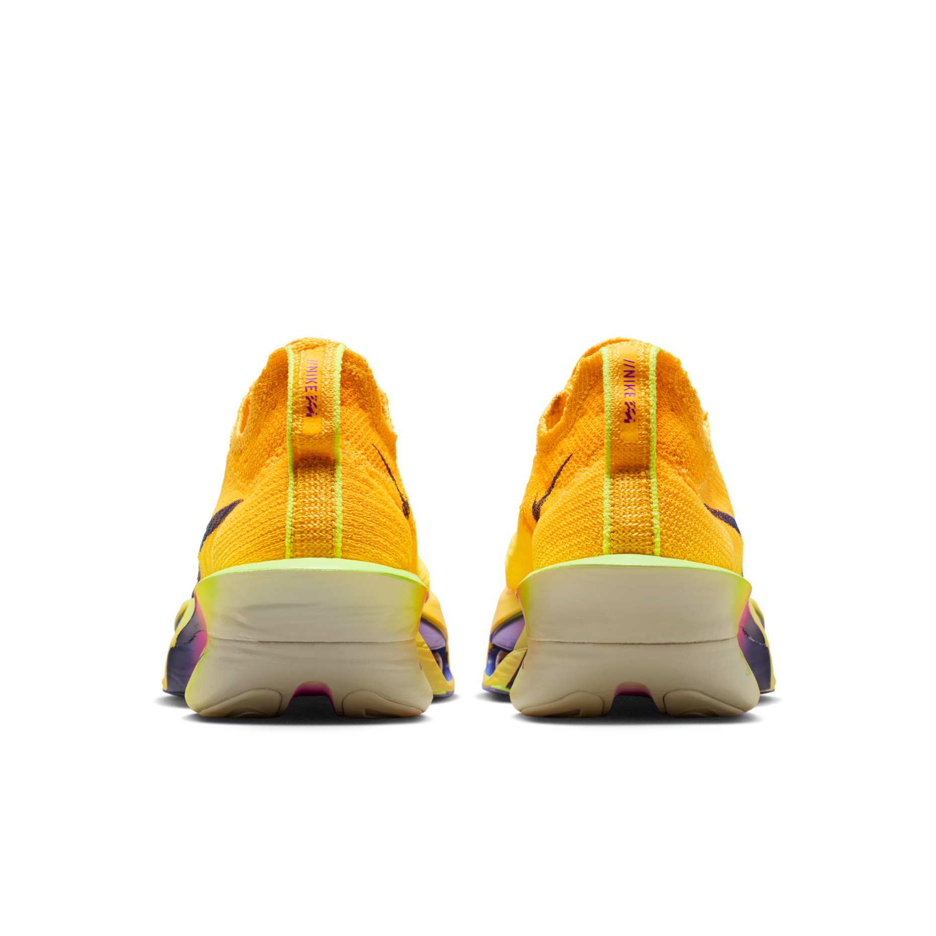 NIKE W AIR ZOOM ALPHAFLY NEXT% 3 黃紫碳纖維氣墊緩震包覆運動慢跑鞋